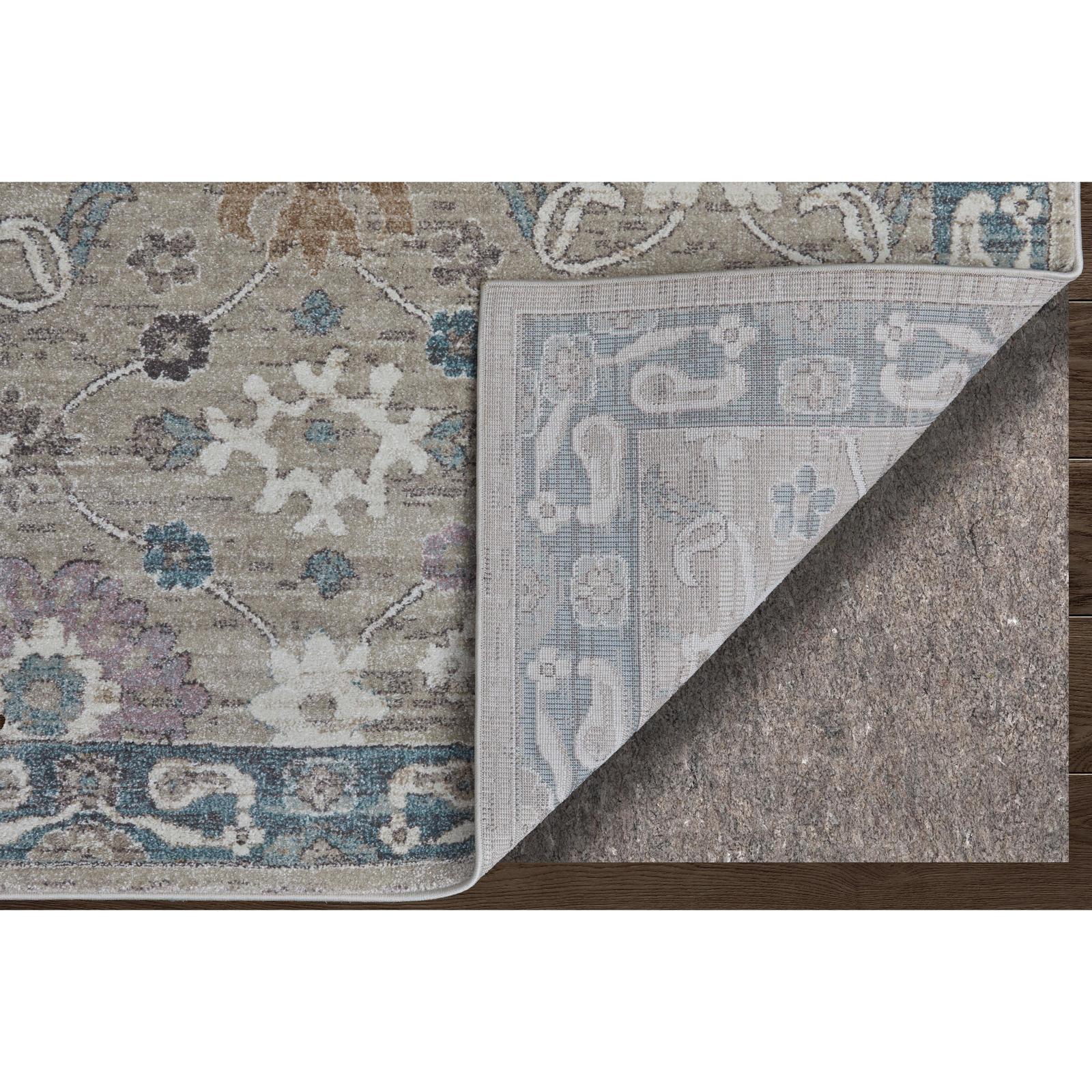 Feizy Dartmouth 39QLF Transitional Floral & Botanical Rug in Gray/Blue/Taupe - Image 4