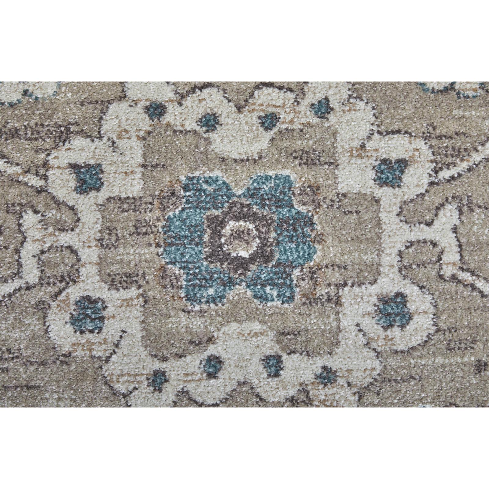 Feizy Dartmouth 39QLF Transitional Floral & Botanical Rug in Gray/Blue/Taupe - Image 6