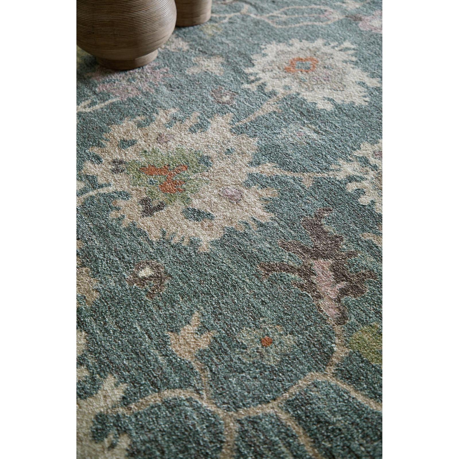Feizy Dartmouth 39QMF Transitional Abstract Rug in Blue/Ivory/Pink - Image 3