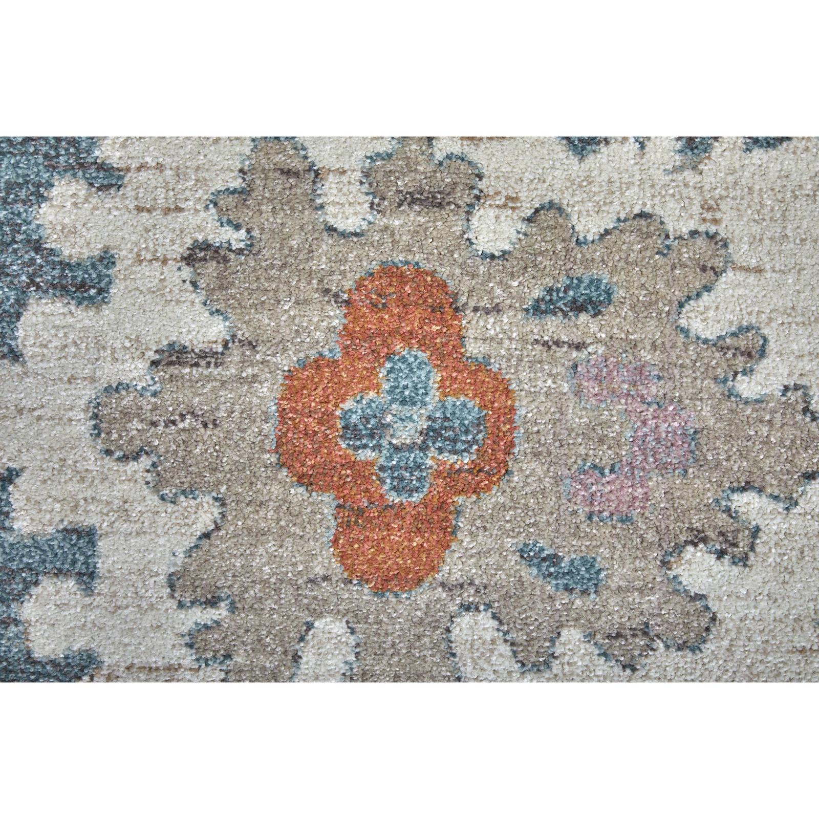 Feizy Dartmouth 39QMF Transitional Abstract Rug in Blue/Ivory/Pink - Image 7