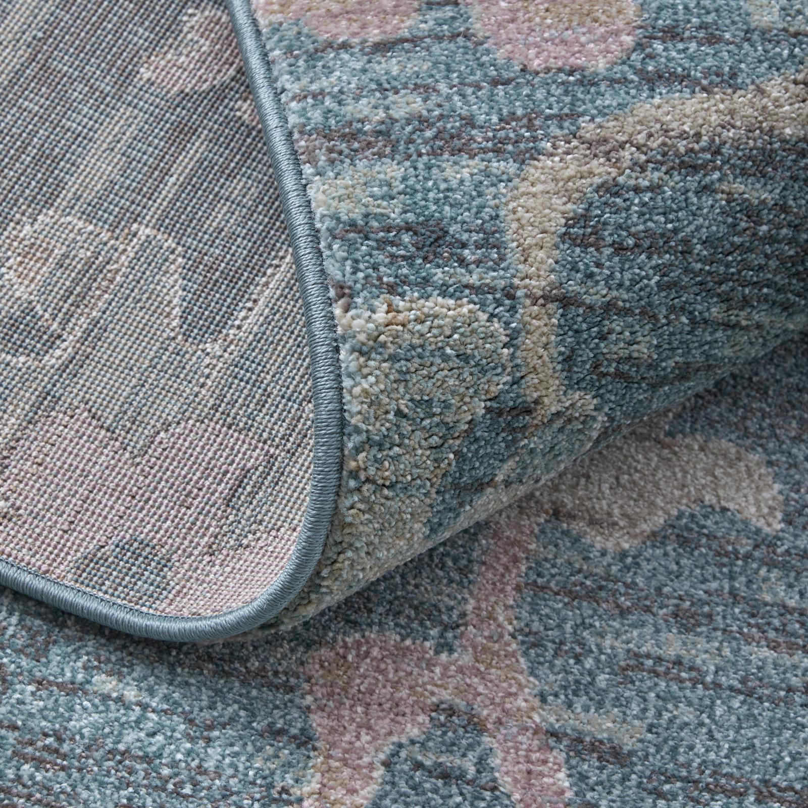 Feizy Dartmouth 39QMF Transitional Abstract Rug in Blue/Ivory/Pink - Image 8