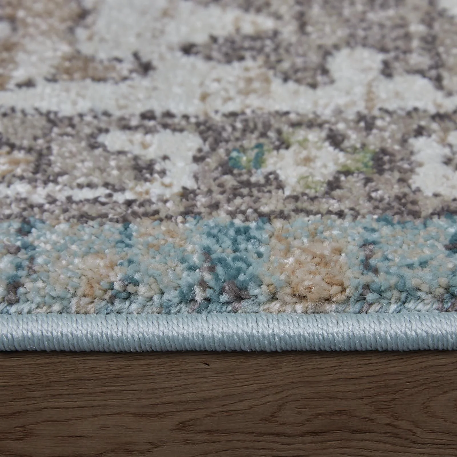 Feizy Dartmouth 39QNF Transitional Floral & Botanical Rug in Blue/Ivory/Brown - Image 8