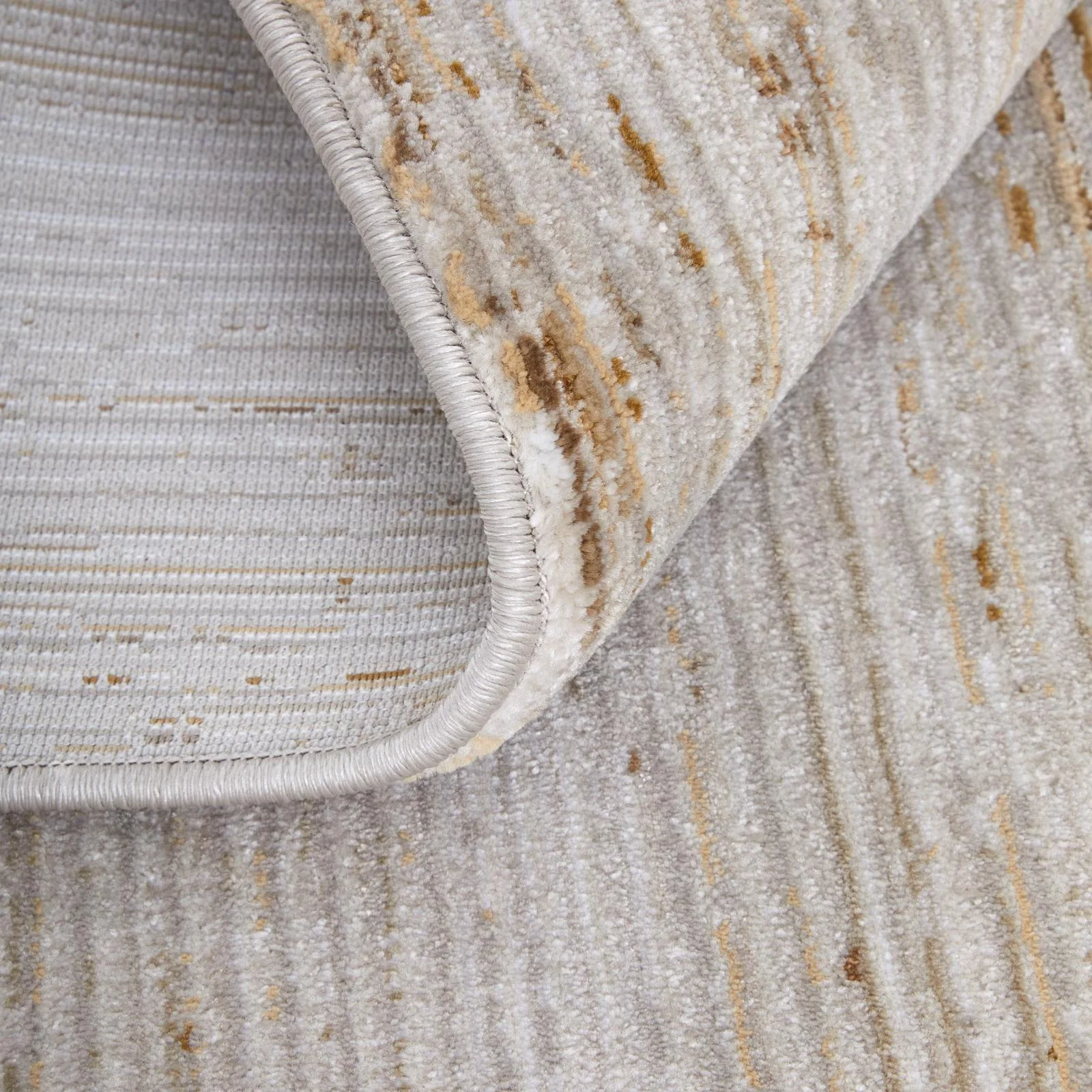 Feizy Deja 39PKF Modern Distressed Rug in Ivory/Brown/Tan - Image 8