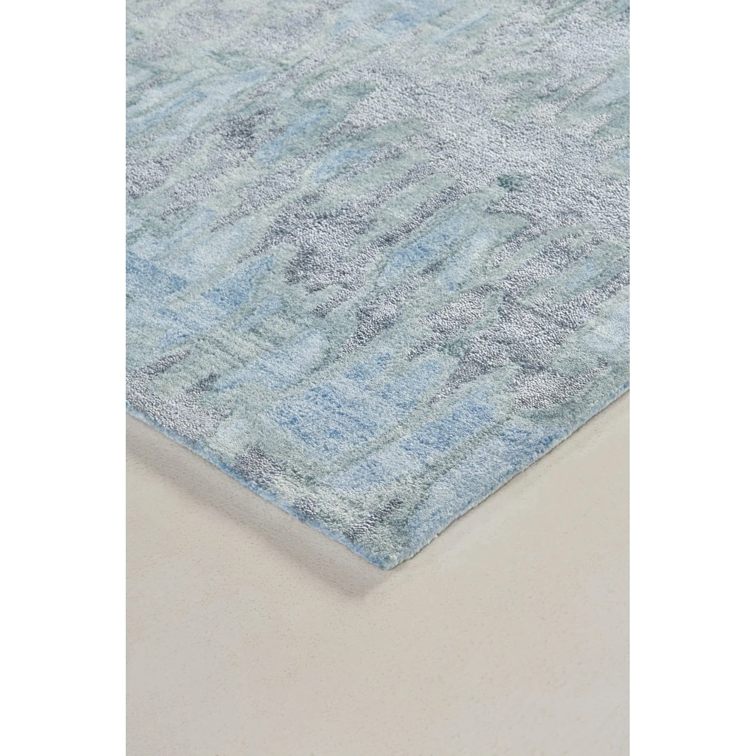 Feizy Dryden 8787F Transitional Abstract in Blue/Green/Gray - Image 3