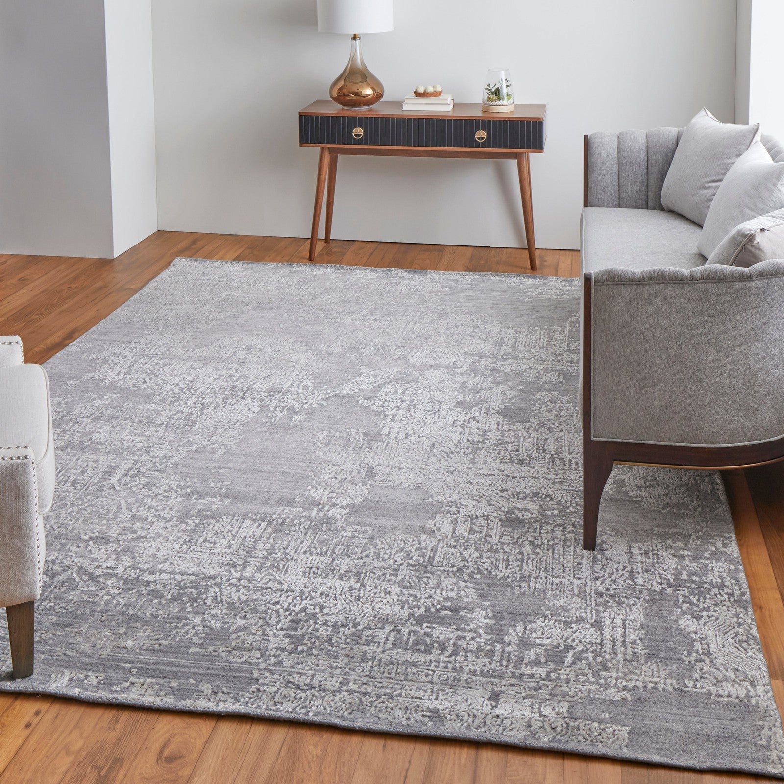 Feizy Eastfield 6989F Modern Abstract in Gray - Image 3