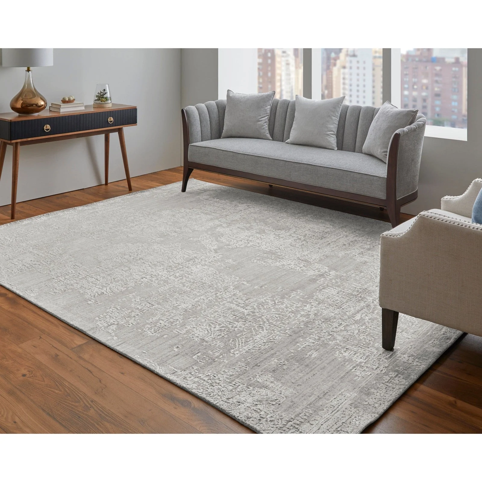 Feizy Eastfield 6989F Modern Abstract in Ivory - Image 2