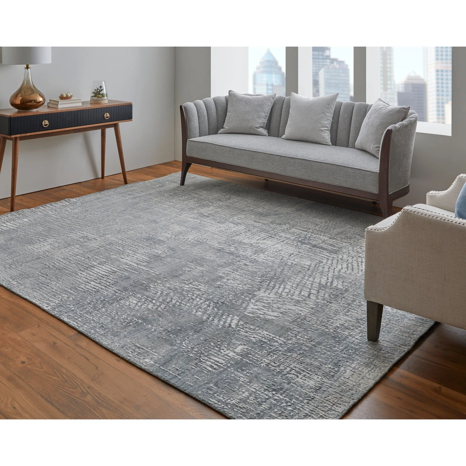 Feizy Eastfield 69A1F Modern Abstract in Gray - Image 2
