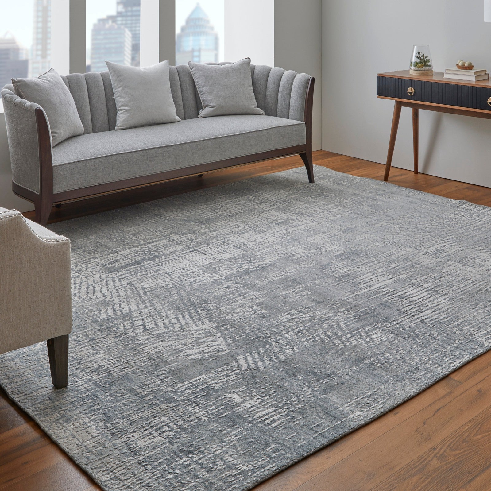 Feizy Eastfield 69A1F Modern Abstract in Gray - Image 4