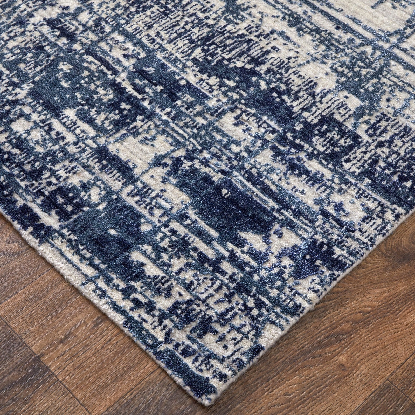 Feizy Eastfield 69AEF Modern Abstract in Blue/Ivory - Image 5