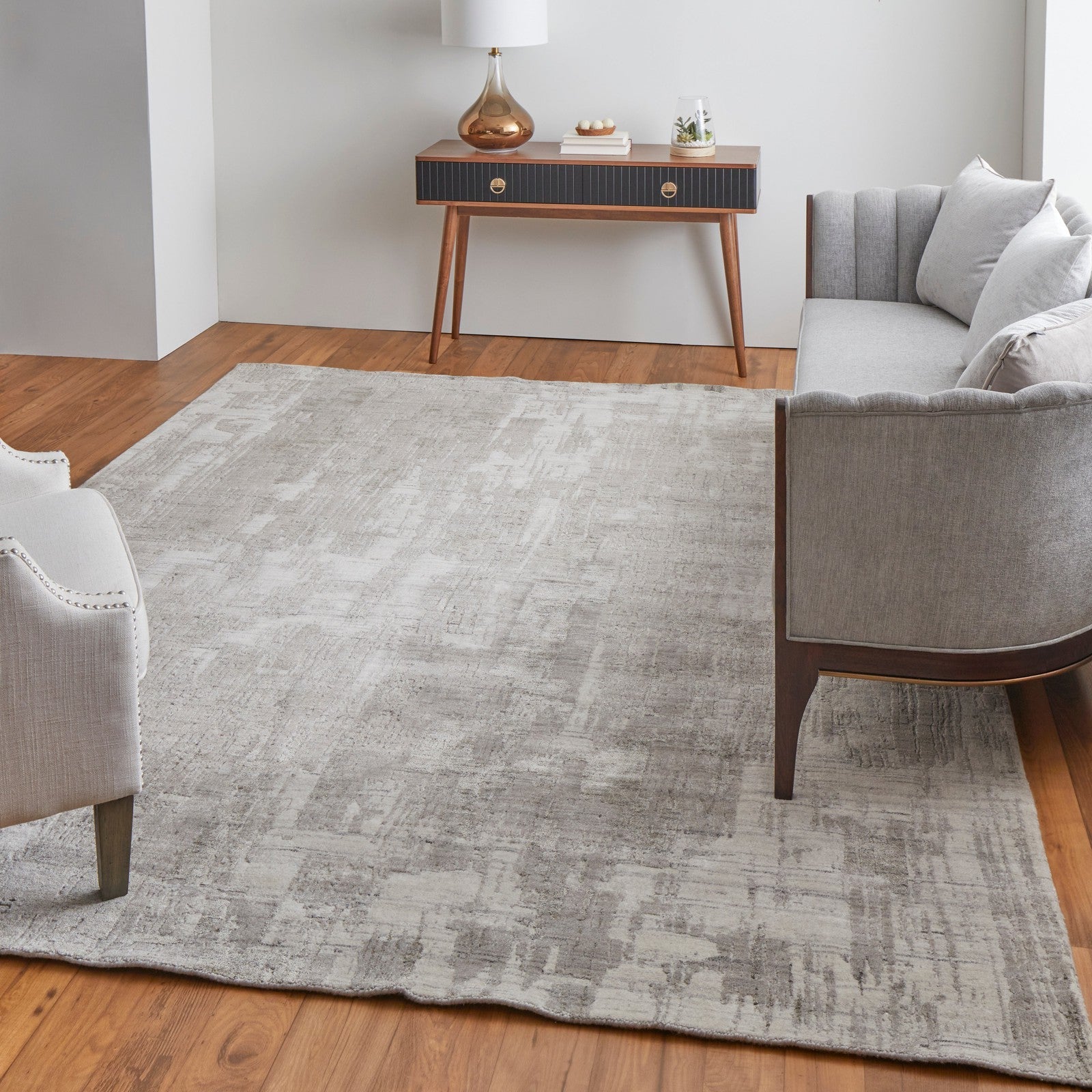 Feizy Eastfield 69AKF Modern Abstract in Gray/Ivory - Image 3