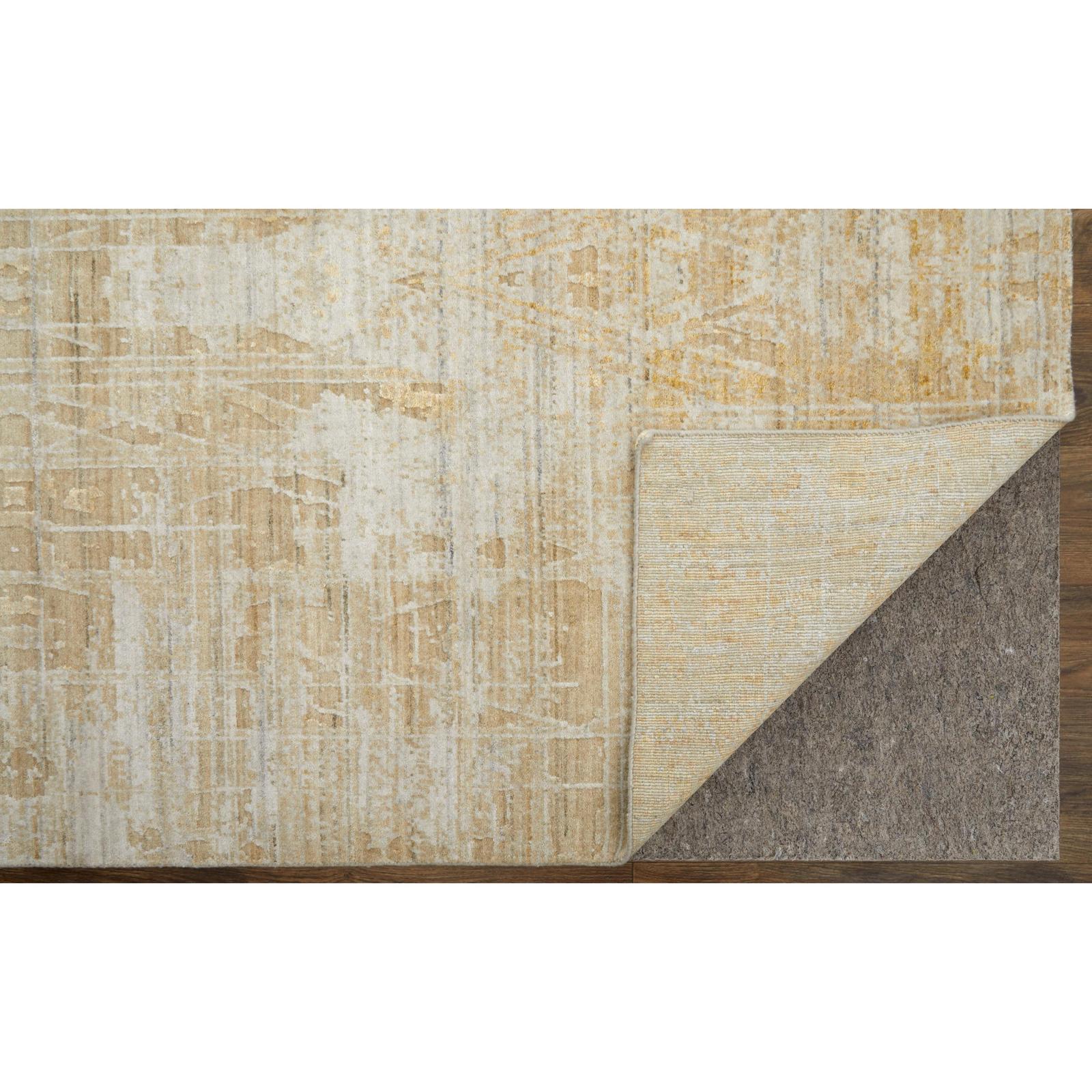 Feizy Eastfield 69FPF Modern Abstract Rug in Yellow/Ivory/Gold - Image 6