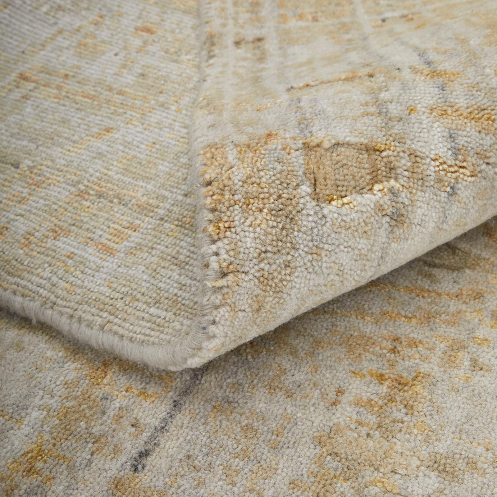 Feizy Eastfield 69FPF Modern Abstract Rug in Yellow/Ivory/Gold - Image 9