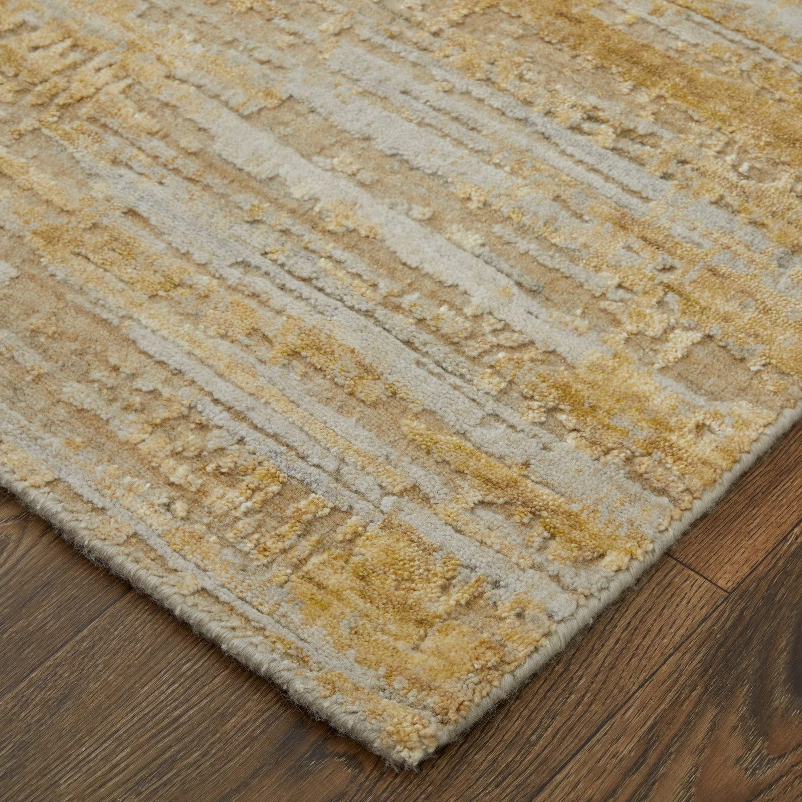 Feizy Eastfield 69FQF Modern Abstract in Yellow/Ivory/Gold - Image 5