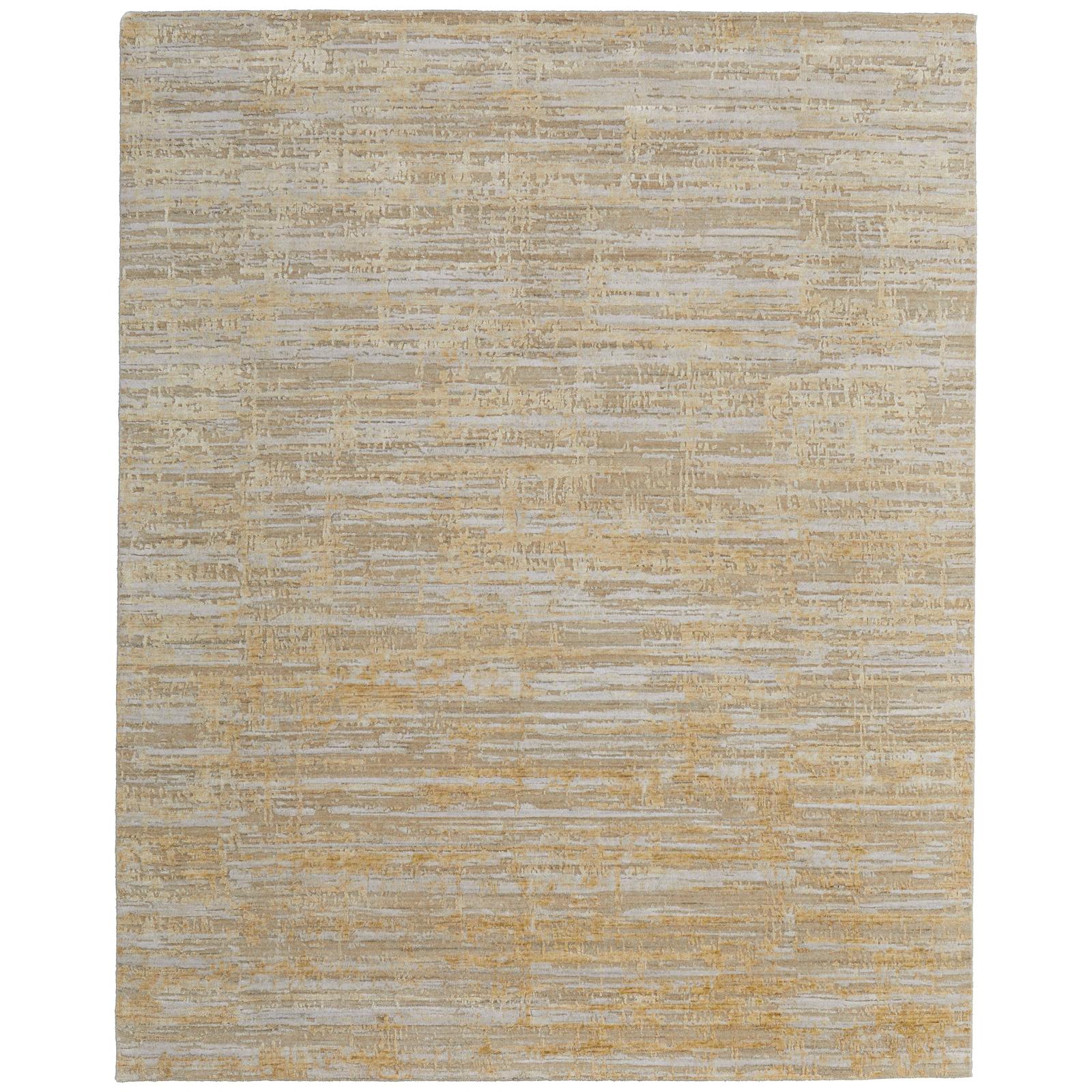 Feizy Eastfield 69FQF Modern Abstract Rug in Yellow/Ivory/Gold