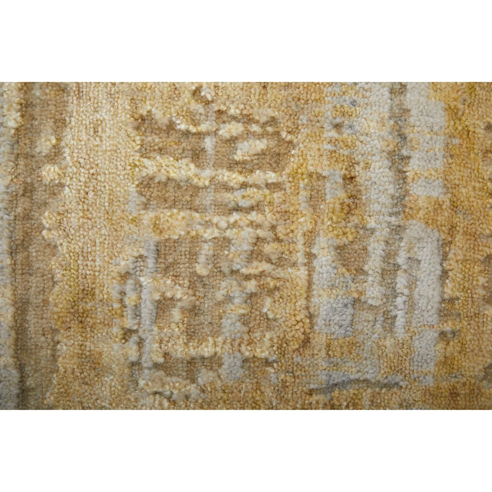 Feizy Eastfield 69FQF Modern Abstract Rug in Yellow/Ivory/Gold - Image 8