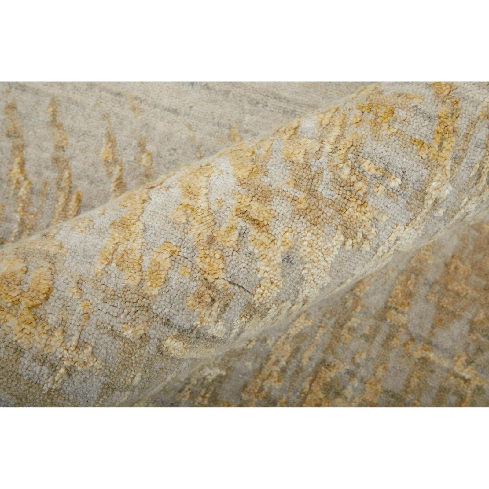 Feizy Eastfield 69FRF Modern Abstract Rug in Yellow/Ivory/Gold - Image 7