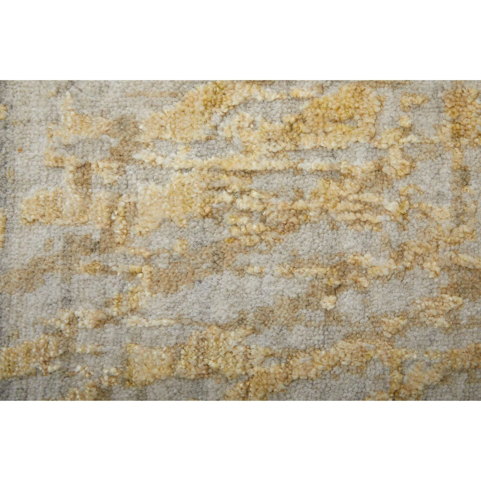 Feizy Eastfield 69FRF Modern Abstract Rug in Yellow/Ivory/Gold - Image 8