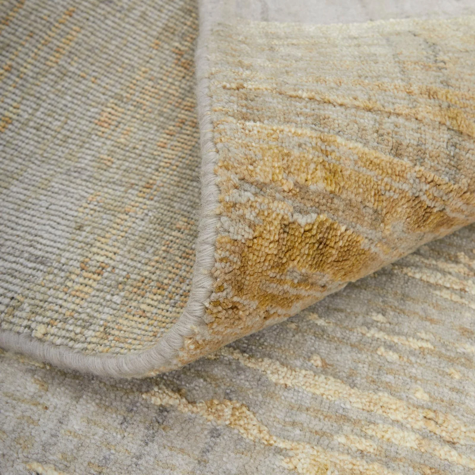 Feizy Eastfield 69FTF Modern Abstract Rug in Yellow/Ivory/Gold - Image 9