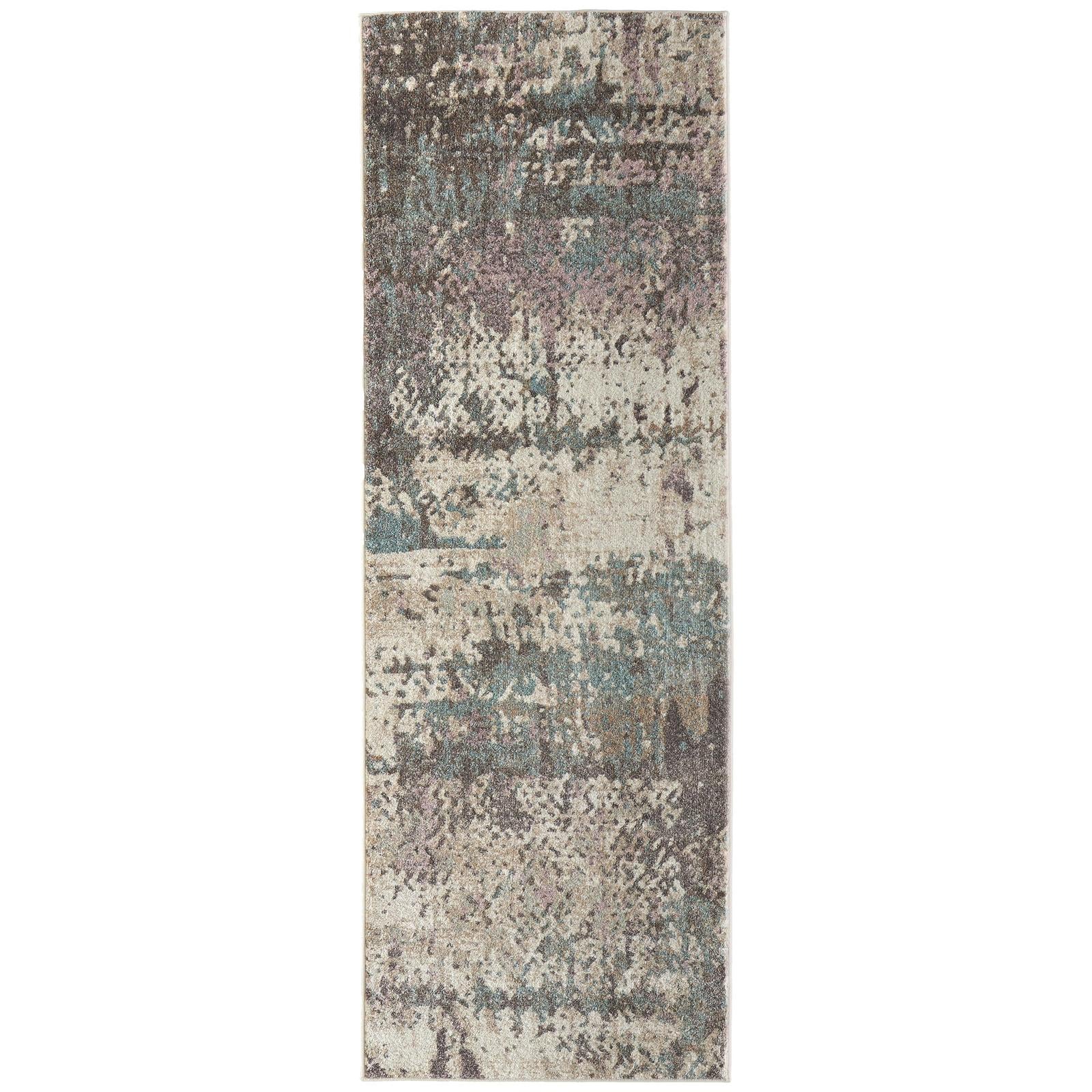 Feizy Eden 39QRF Modern Abstract Rug in Ivory/Blue/Purple - Image 11