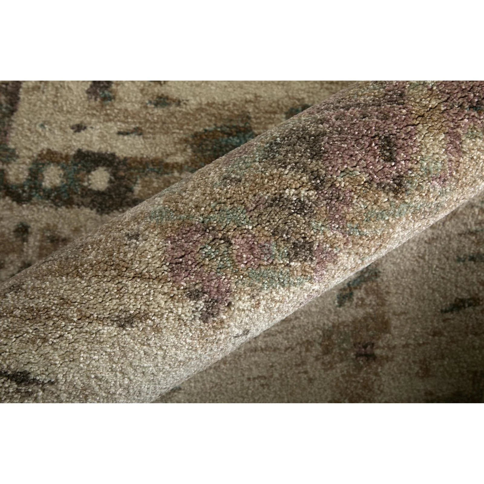 Feizy Eden 39QRF Modern Abstract Rug in Ivory/Blue/Purple - Image 6