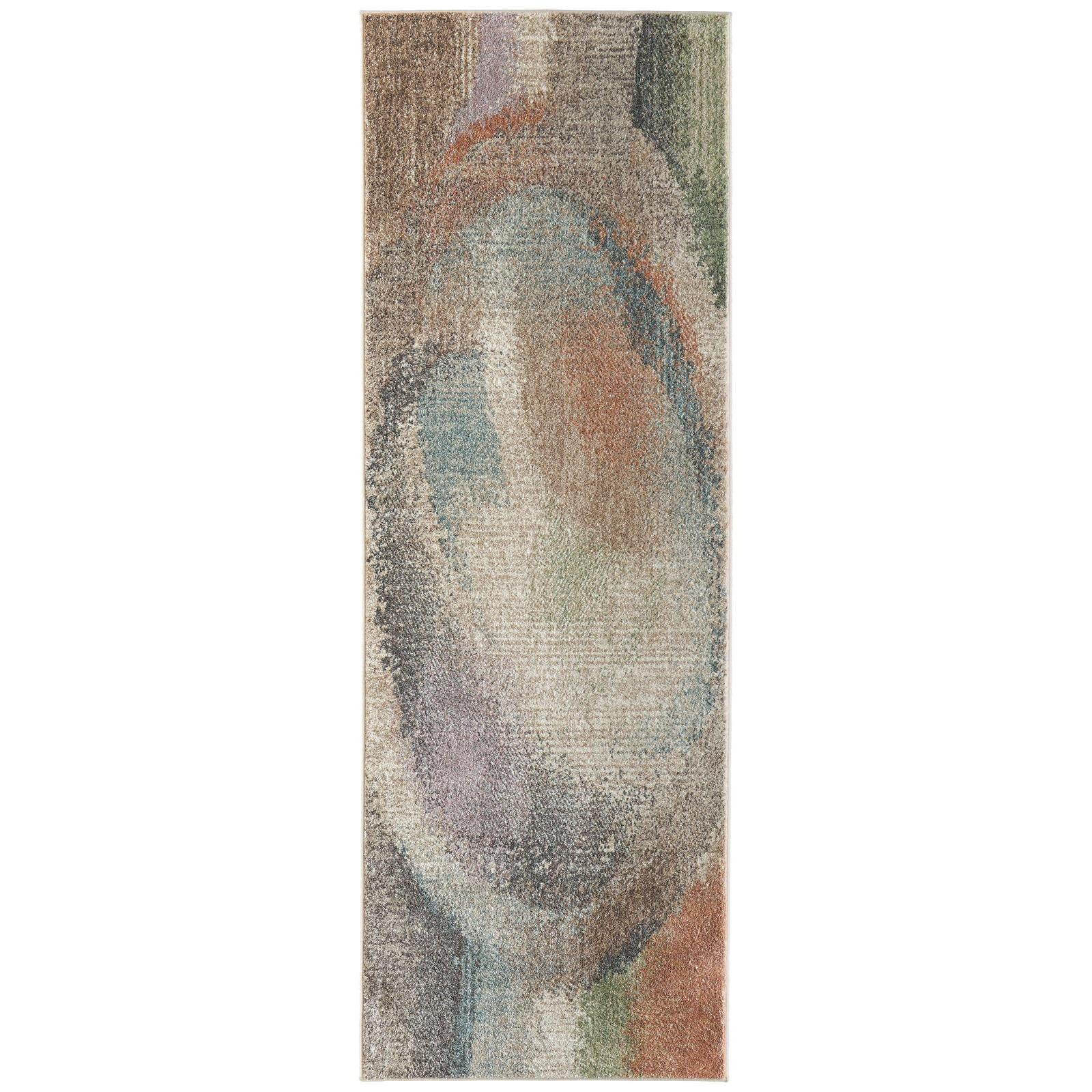 Feizy Eden 39QTF Modern Abstract Rug in Brown/Tan/Blue - Image 11