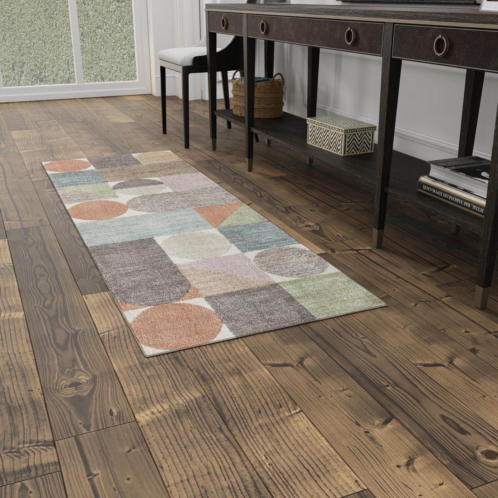 Feizy Eden 39QUF Modern Color Block Rug in Ivory/Brown/Blue - Image 11