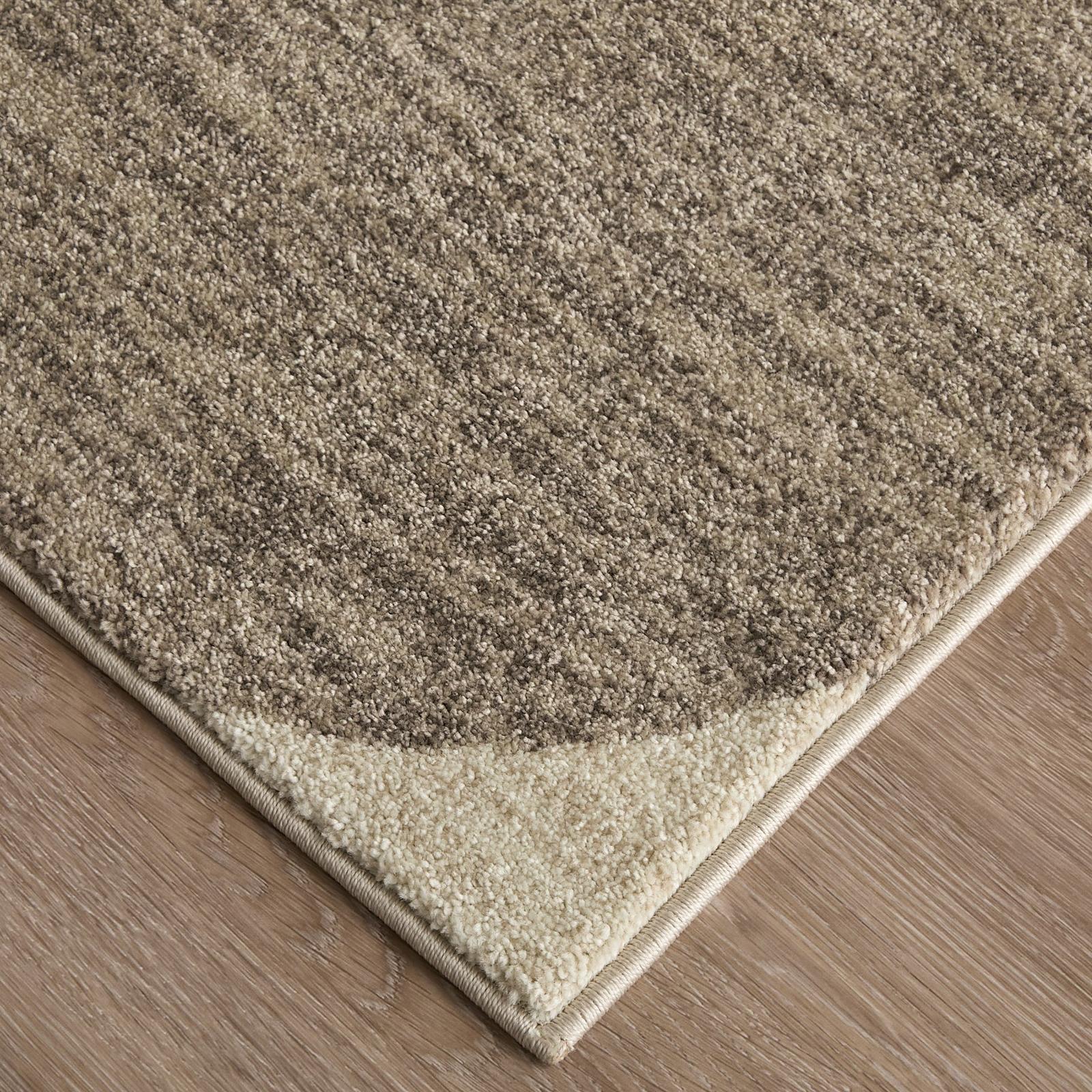 Feizy Eden 39QUF Modern Color Block Rug in Ivory/Brown/Blue - Image 3