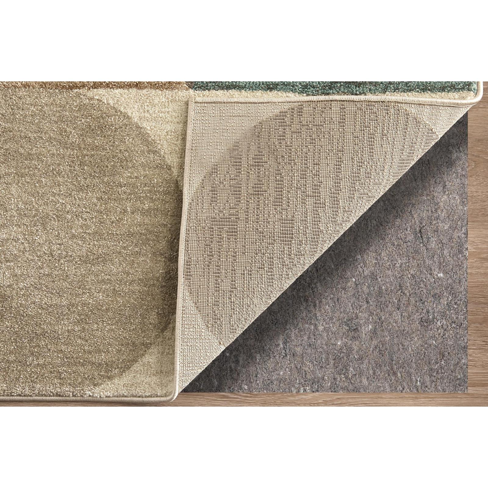 Feizy Eden 39QUF Modern Color Block Rug in Ivory/Brown/Blue - Image 4