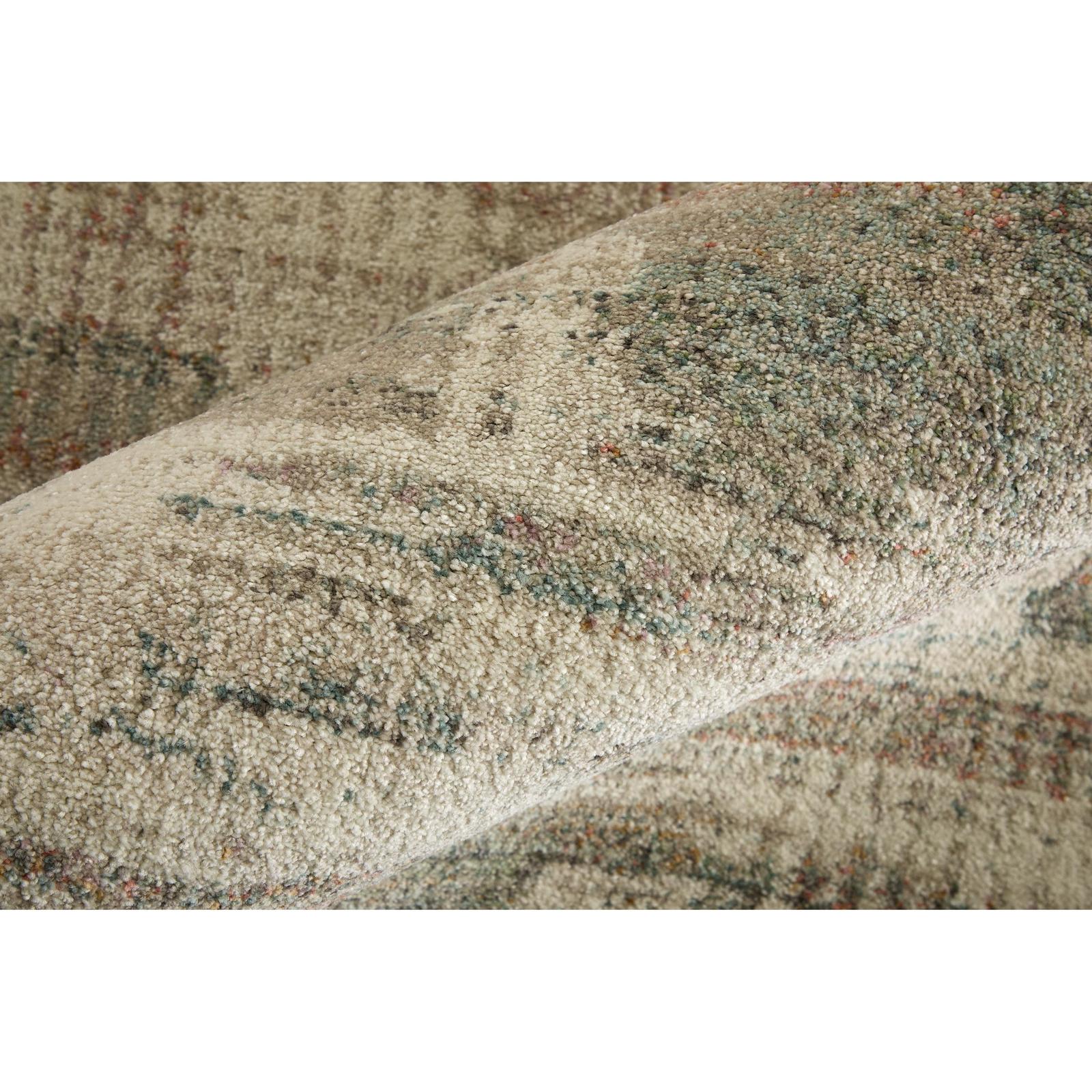 Feizy Eden 39QWF Modern Abstract Rug in Ivory/Gray/Green - Image 6