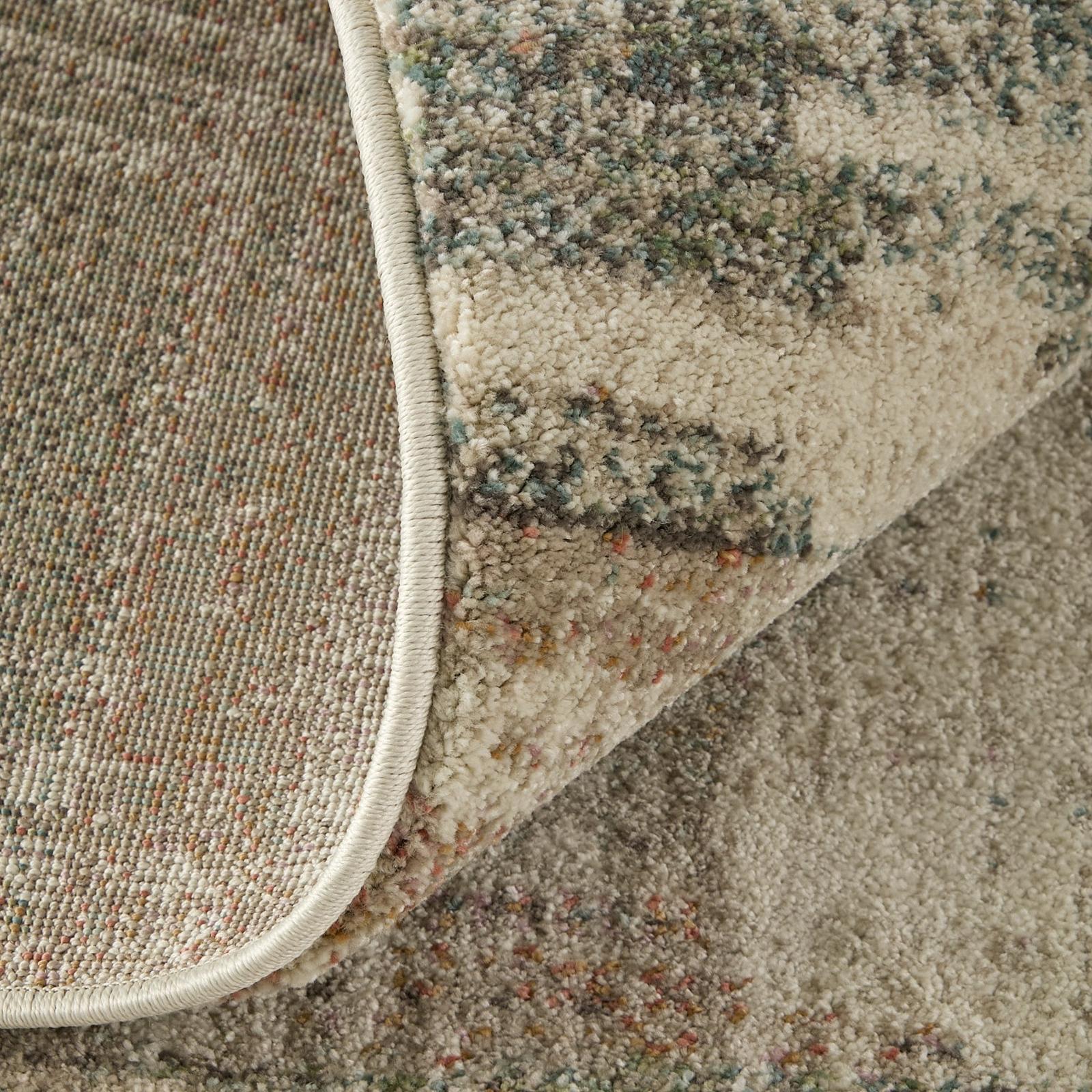 Feizy Eden 39QWF Modern Abstract Rug in Ivory/Gray/Green - Image 8