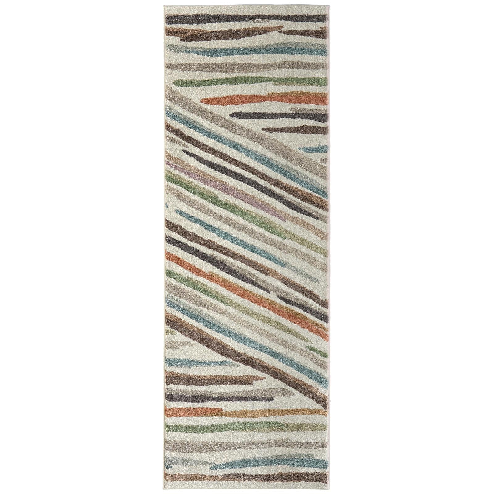 Feizy Eden 39QXF Modern Abstract Rug in Ivory/Brown/Blue - Image 11