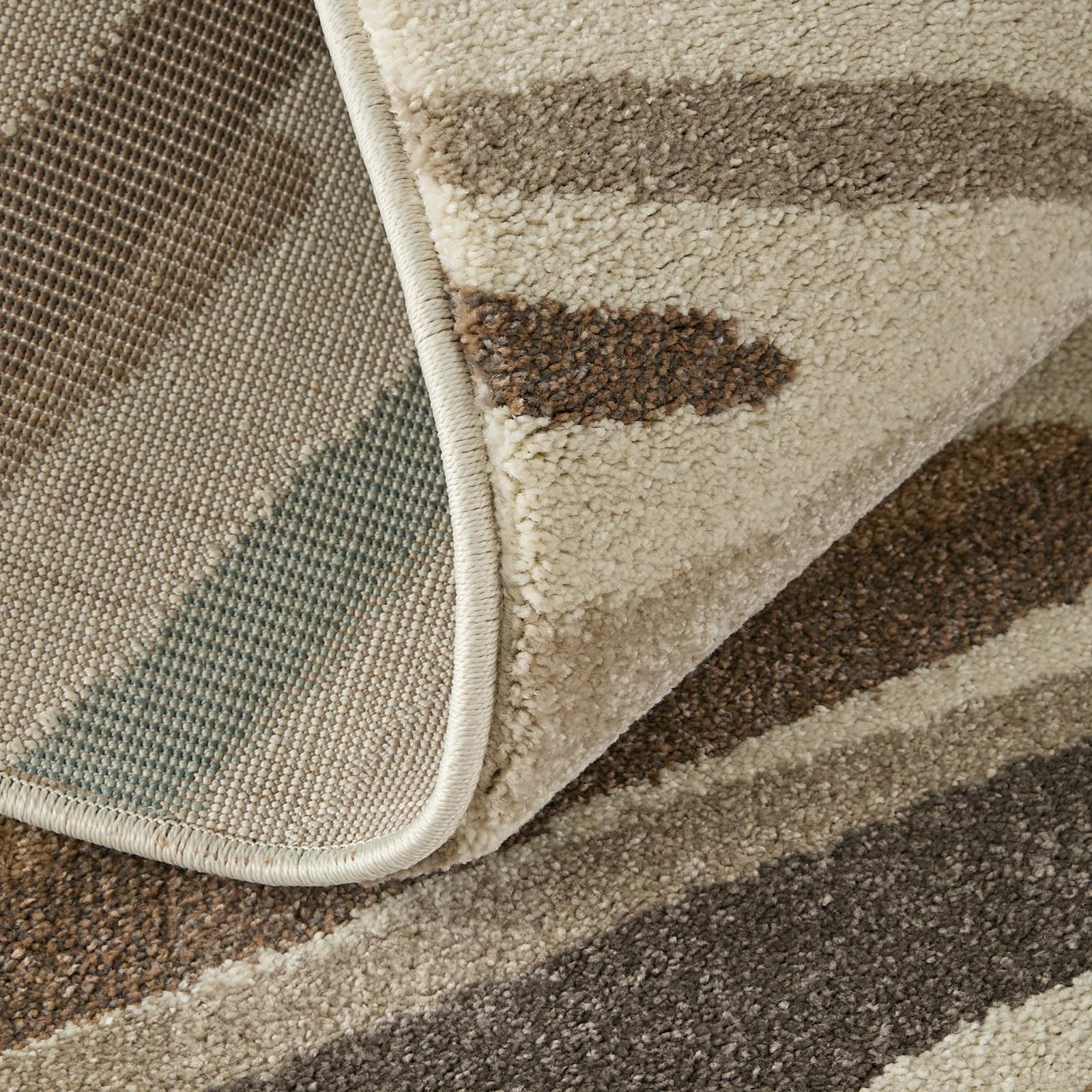 Feizy Eden 39QXF Modern Abstract Rug in Ivory/Brown/Blue - Image 8