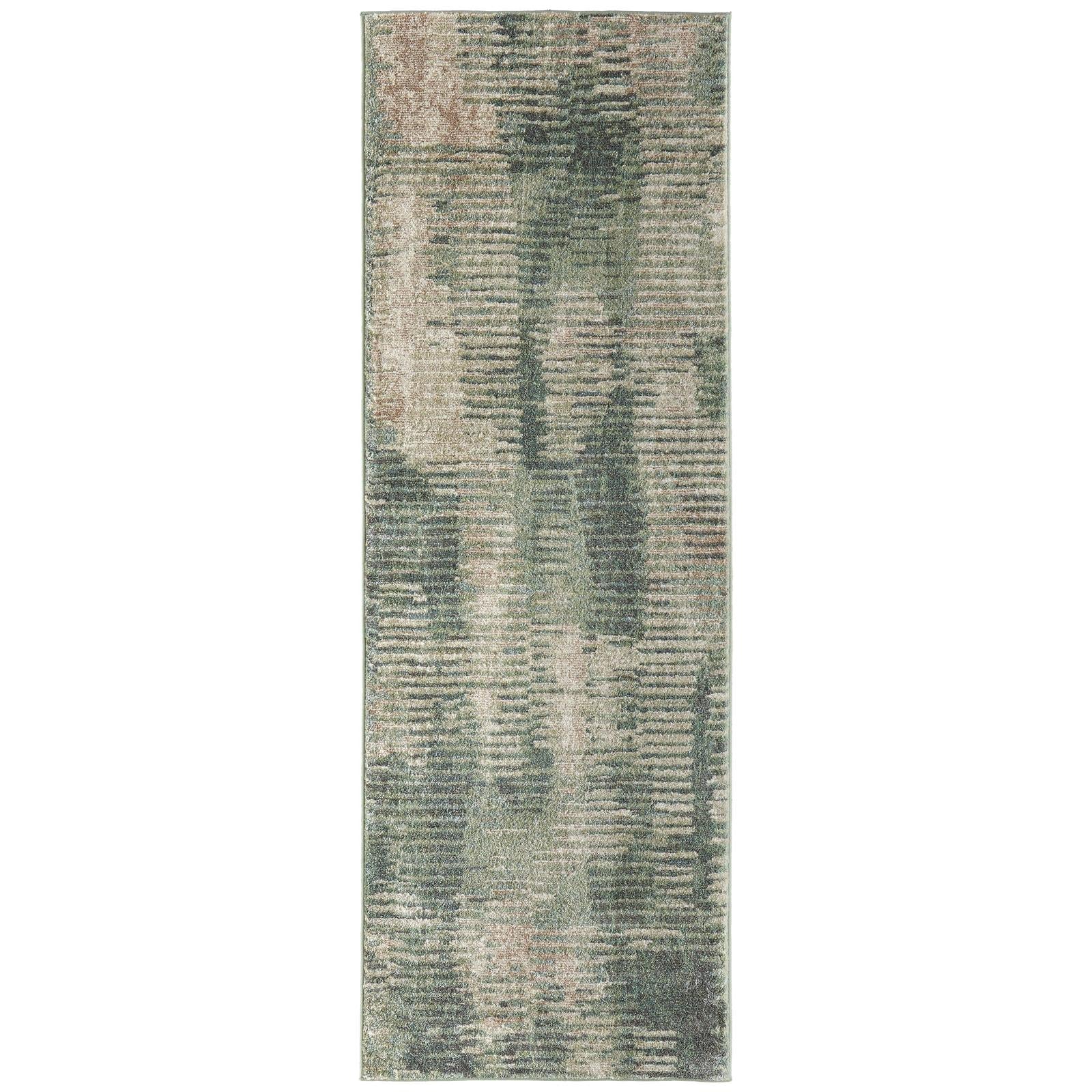 Feizy Eden 39QYF Modern Abstract Rug in Green/Ivory/Brown - Image 11