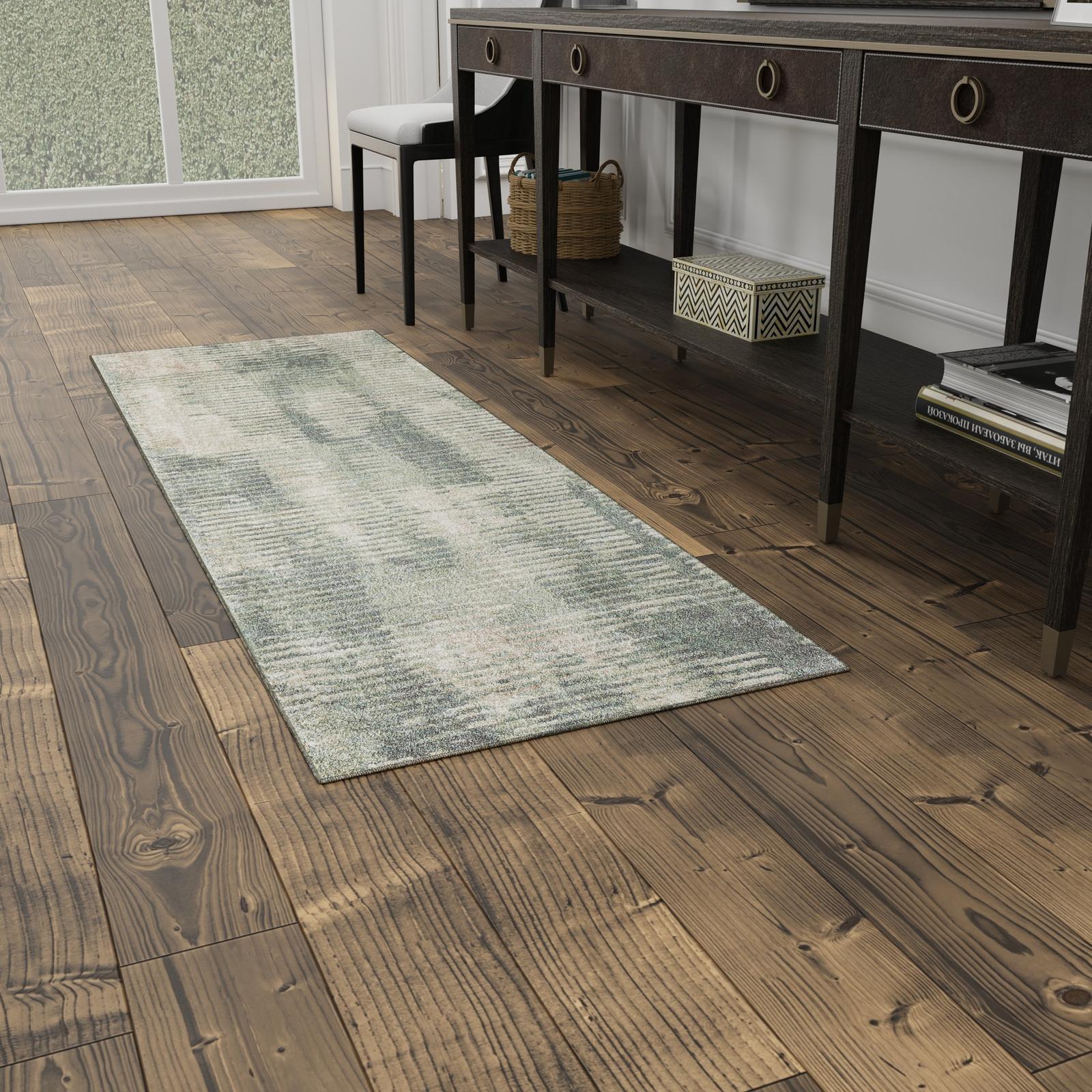 Feizy Eden 39QYF Modern Abstract Rug in Green/Ivory/Brown - Image 12