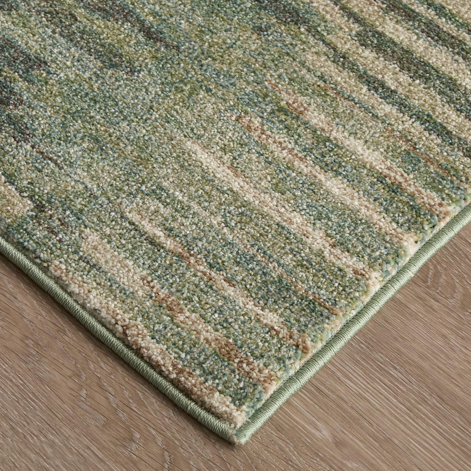 Feizy Eden 39QYF Modern Abstract Rug in Green/Ivory/Brown - Image 4