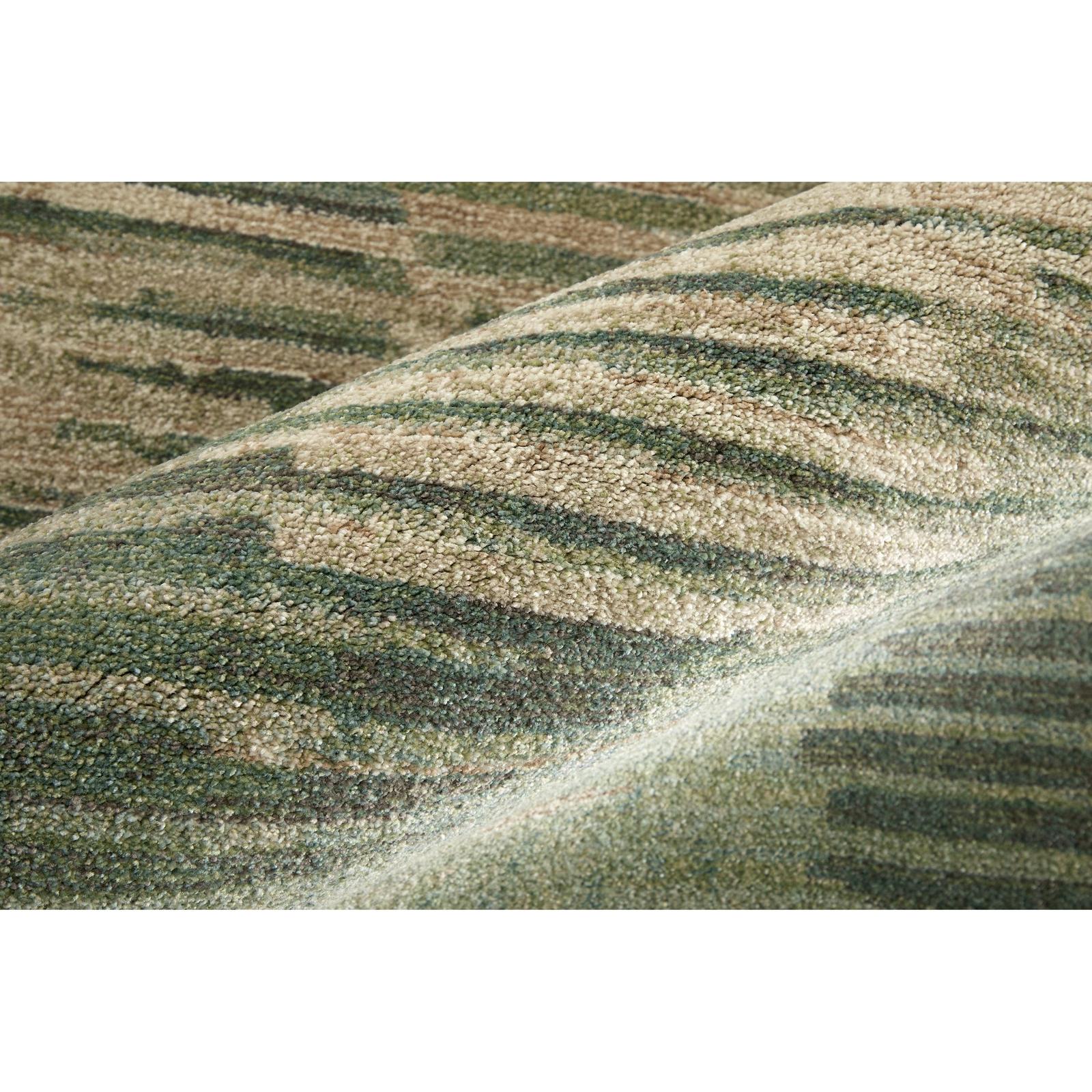 Feizy Eden 39QYF Modern Abstract Rug in Green/Ivory/Brown - Image 6