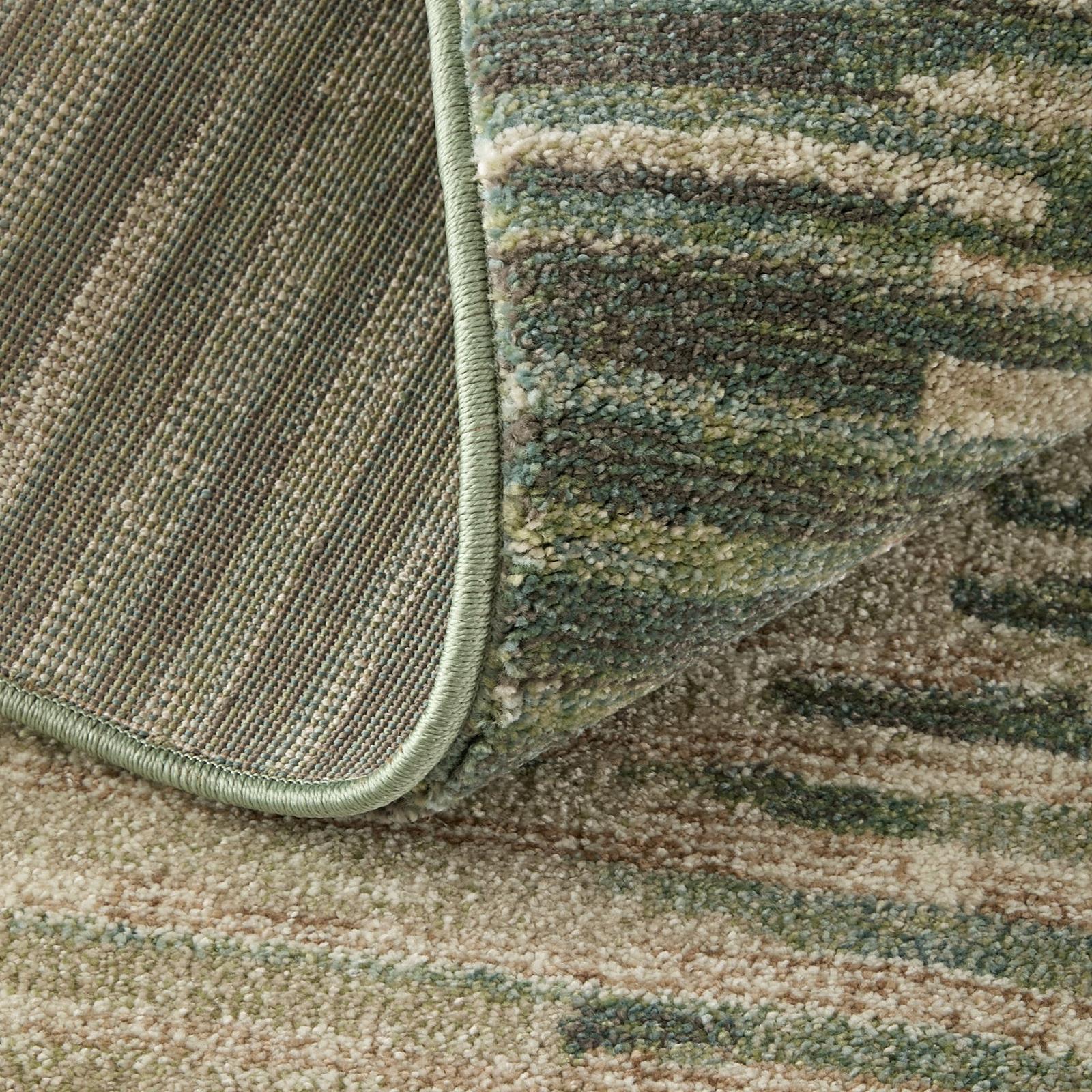 Feizy Eden 39QYF Modern Abstract Rug in Green/Ivory/Brown - Image 8