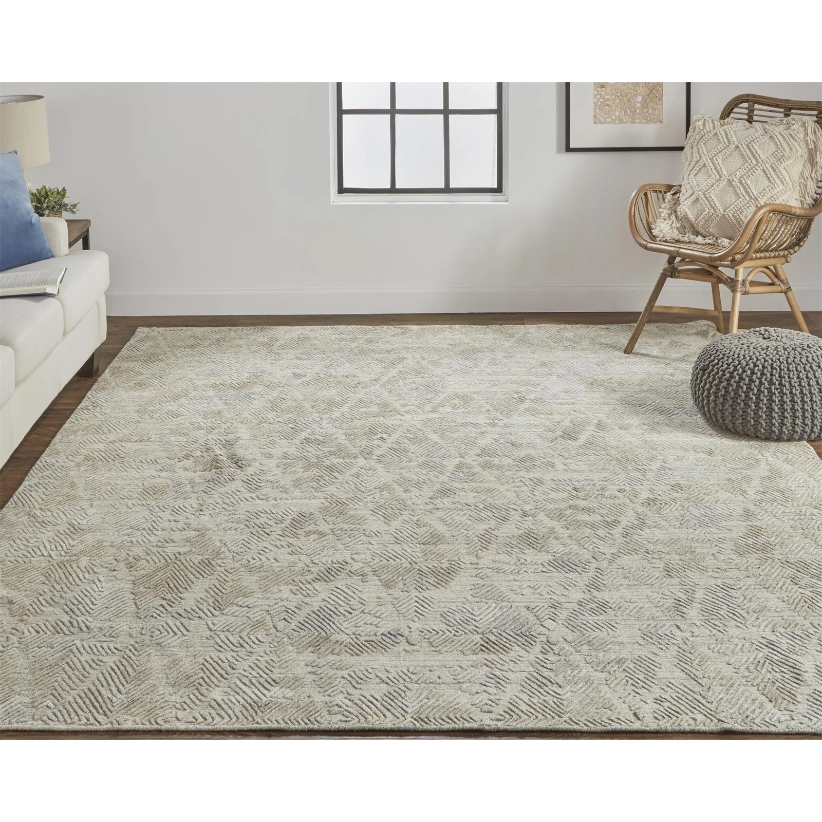 Feizy Elias 6718F Rug in Gray / Taupe - Image 3