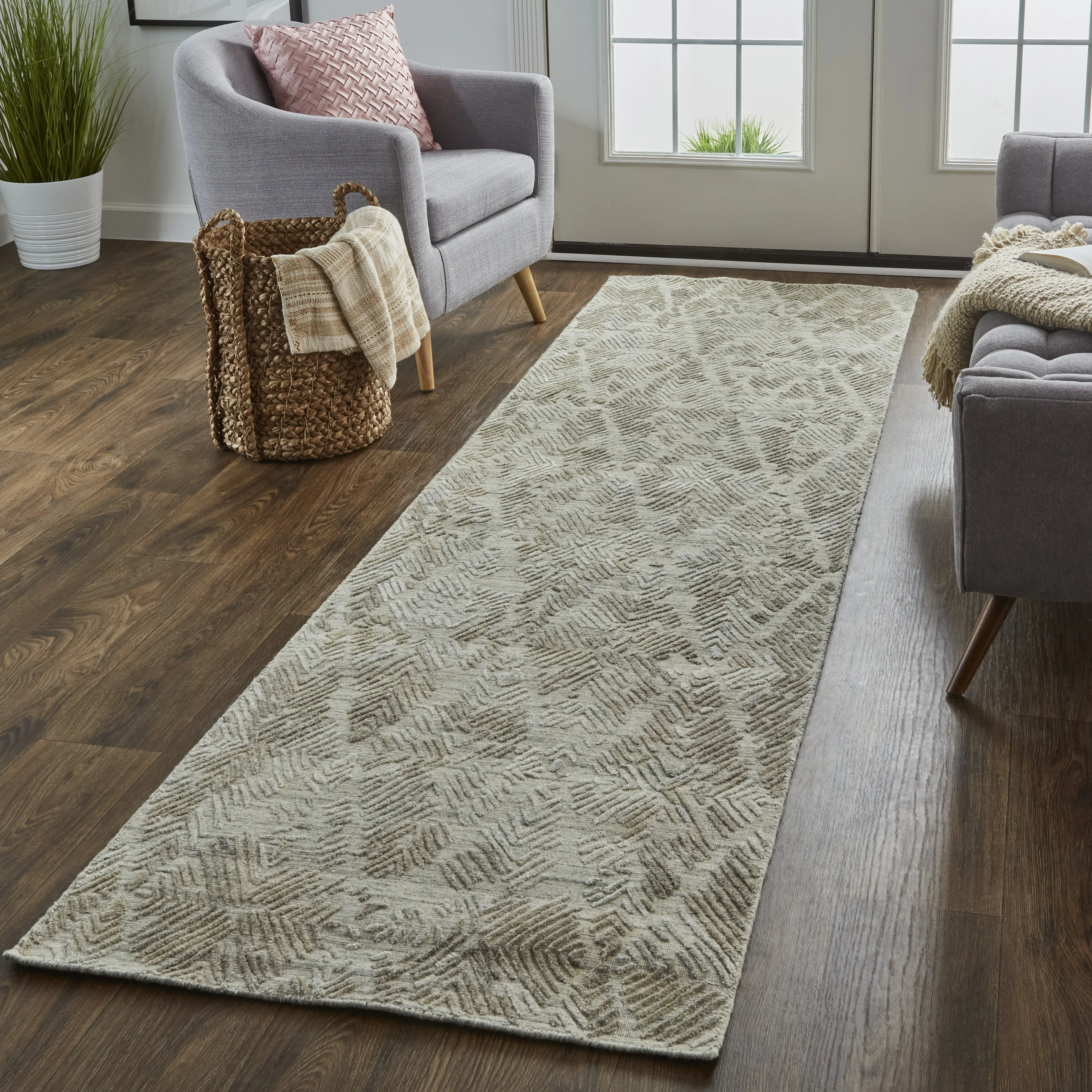 Feizy Elias 6718F Rug in Gray / Taupe - Image 4