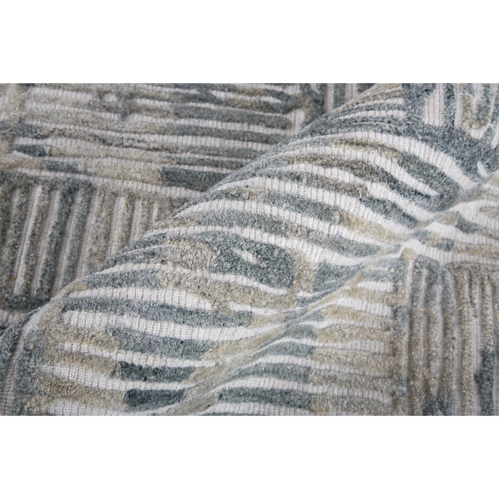 Feizy Elias 6891F Modern Abstract in Green/Blue/Ivory - Image 7