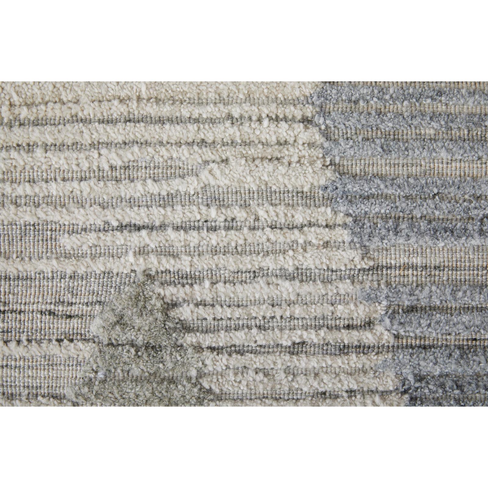Feizy Elias 69FWF Modern Diamond Rug in Ivory/Blue/Brown - Image 9