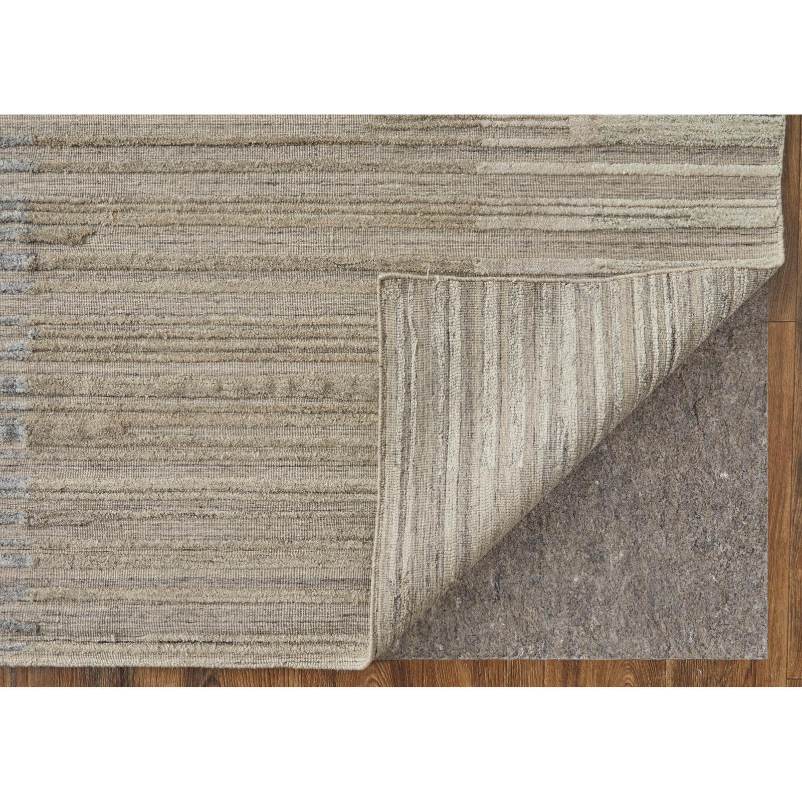 Feizy Elias 69FXF Modern Abstract Rug in Brown/Blue/Tan - Image 6