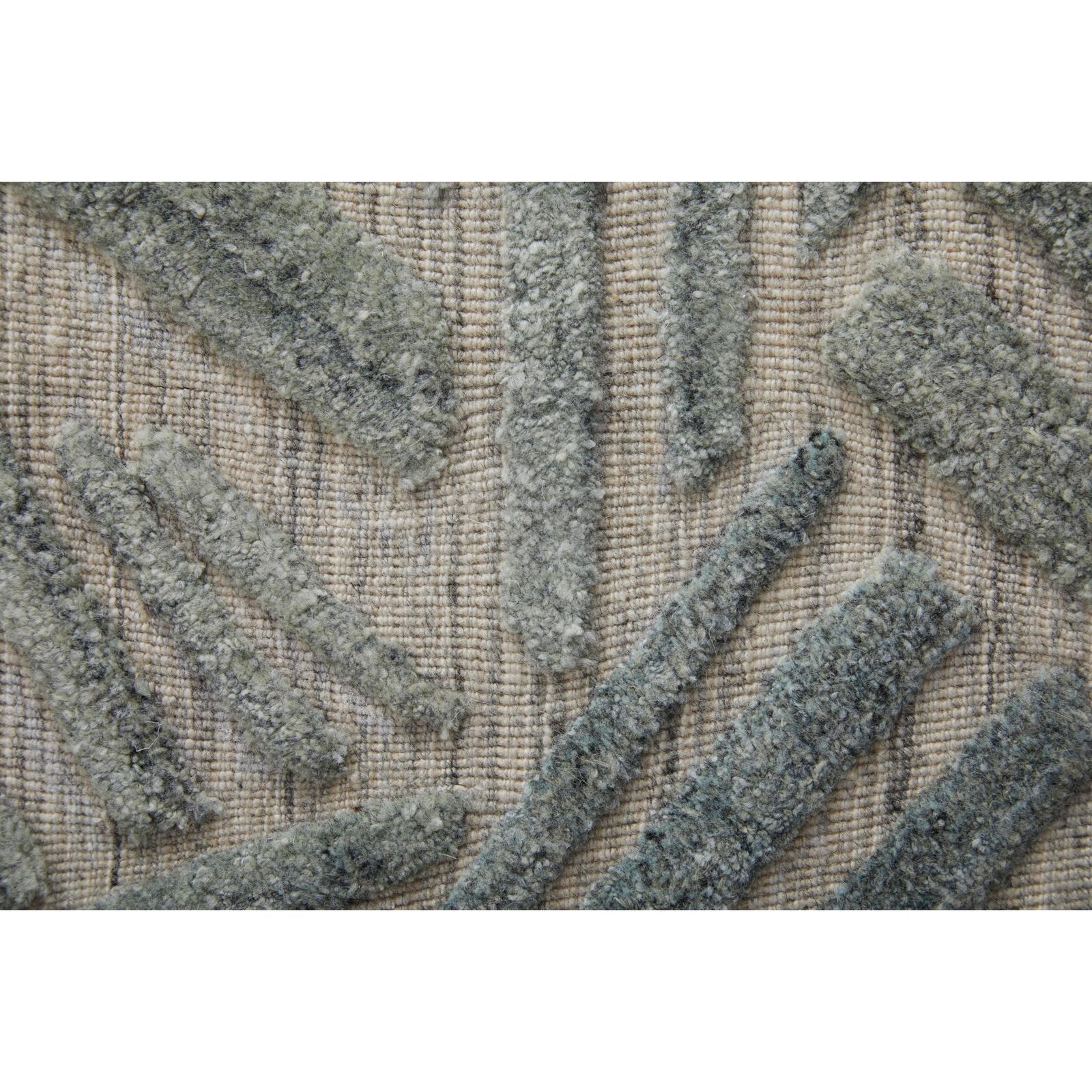 Feizy Elias 69FYF Modern Abstract Rug in Green/Ivory/Tan - Image 8