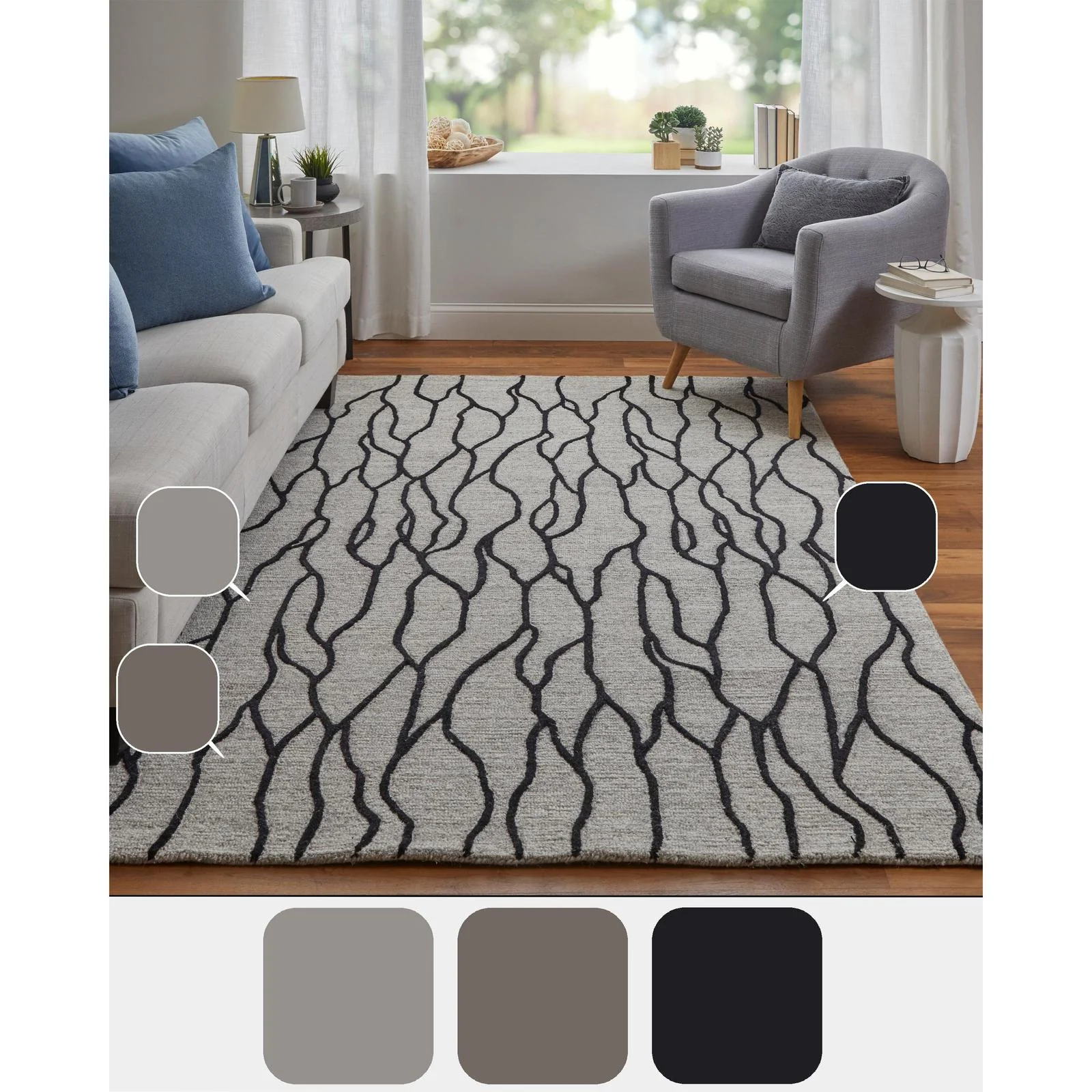 Feizy Enzo 8734F Transitional Abstract Rug - Image 12