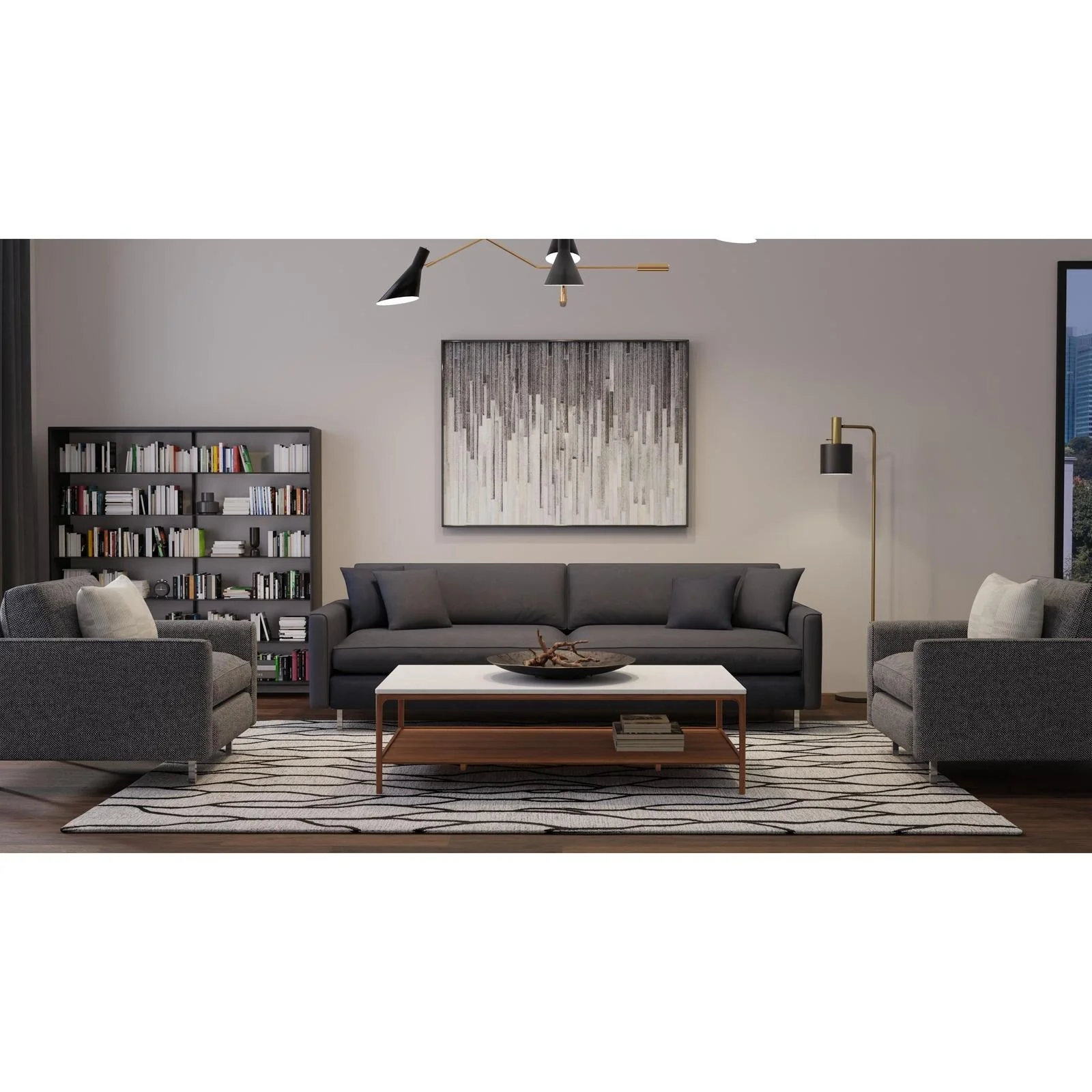 Feizy Enzo 8734F Transitional Abstract Rug - Image 5