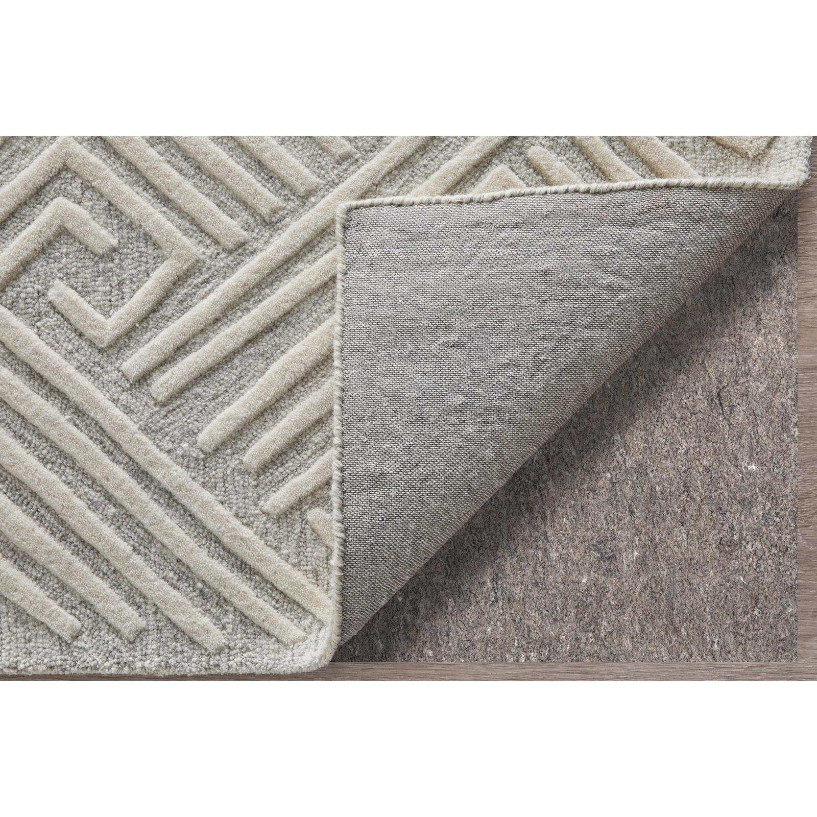Feizy Enzo 8737F Transitional Geometric Rug in Tan/Ivory - Image 7