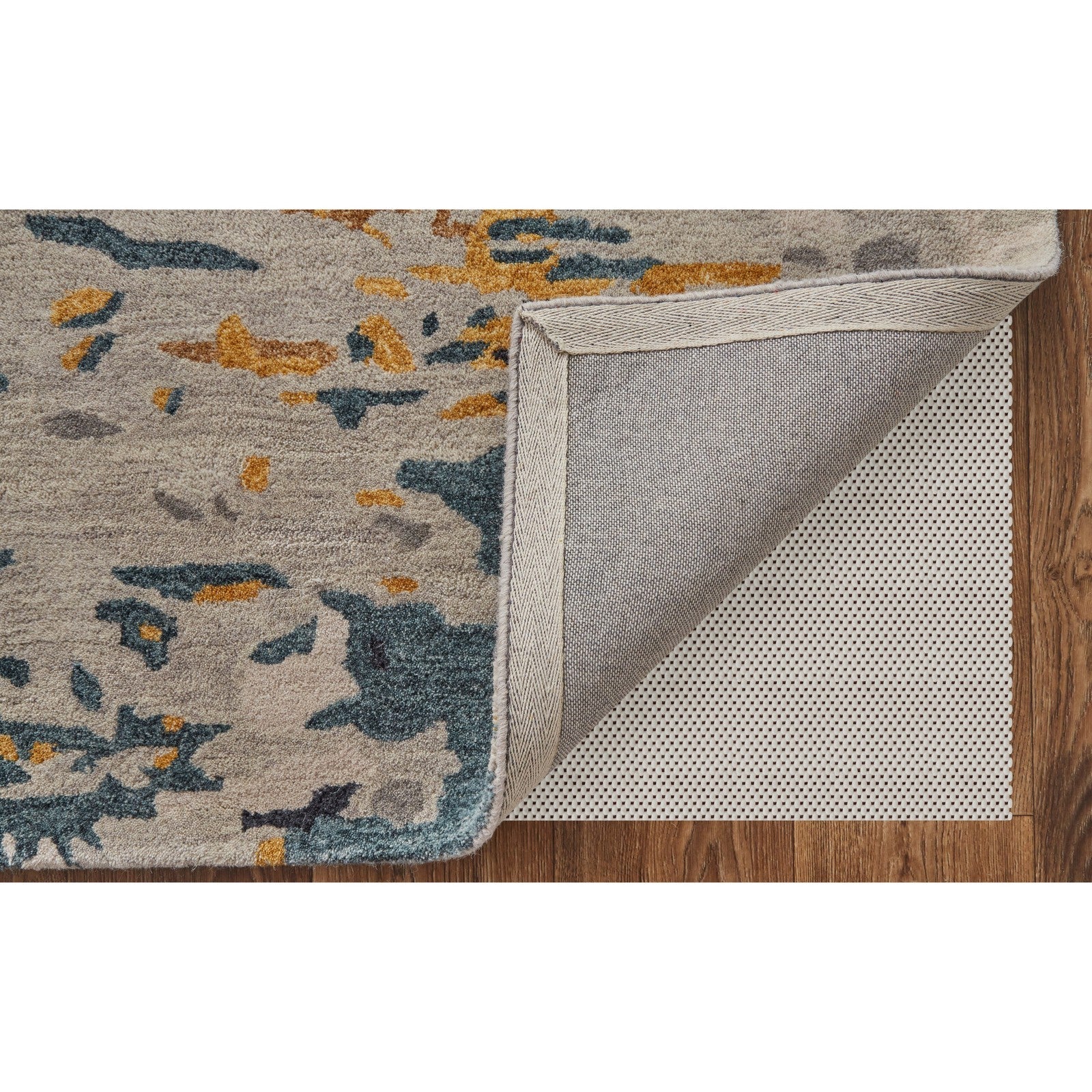 Feizy Everley 8644F Modern Abstract in Gray/Yellow/Blue - Image 6