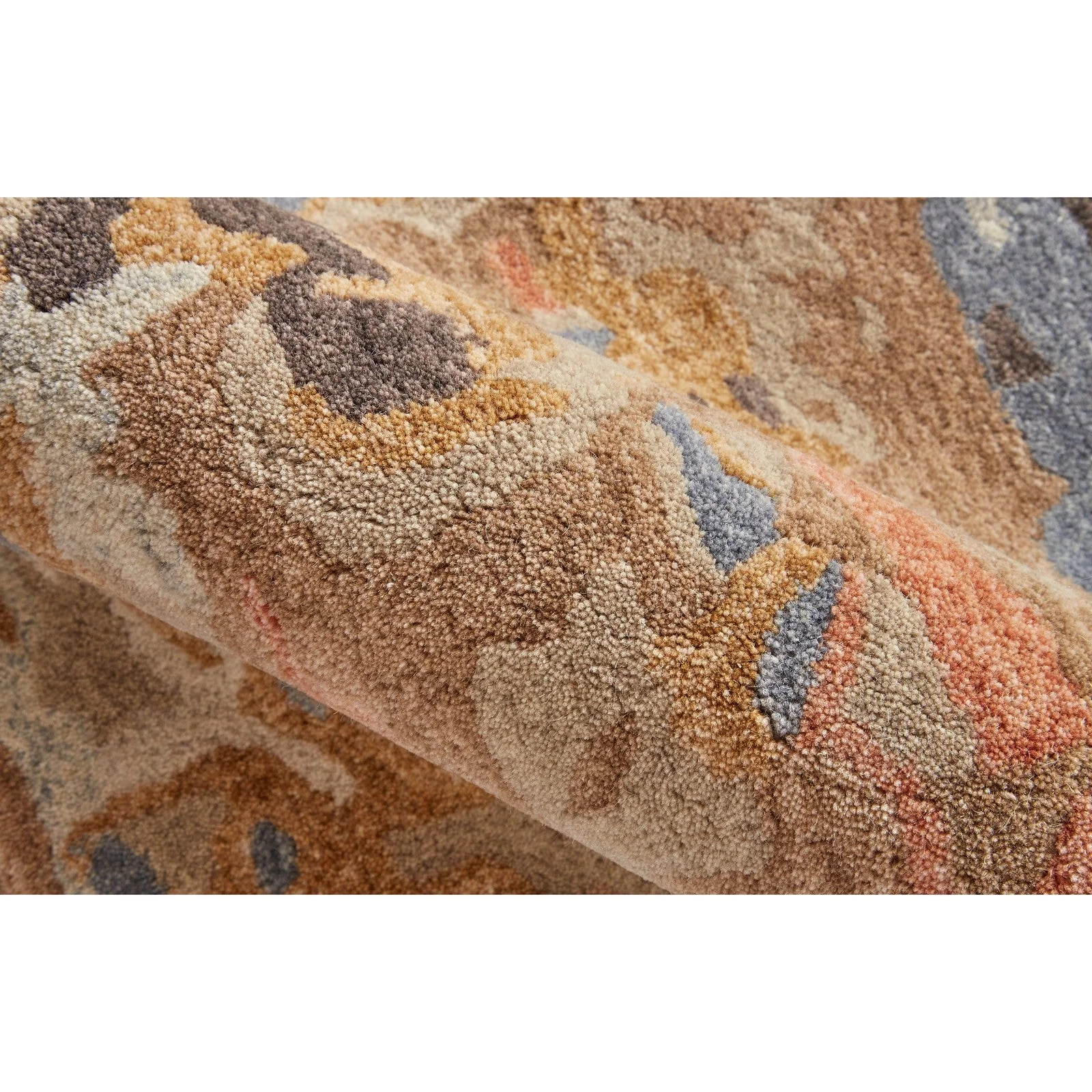 Feizy Everley 8644F Modern Abstract in Tan/Blue - Image 7