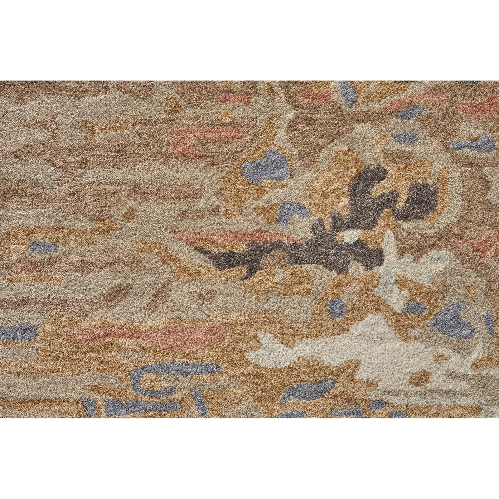 Feizy Everley 8644F Modern Abstract in Tan/Blue - Image 9