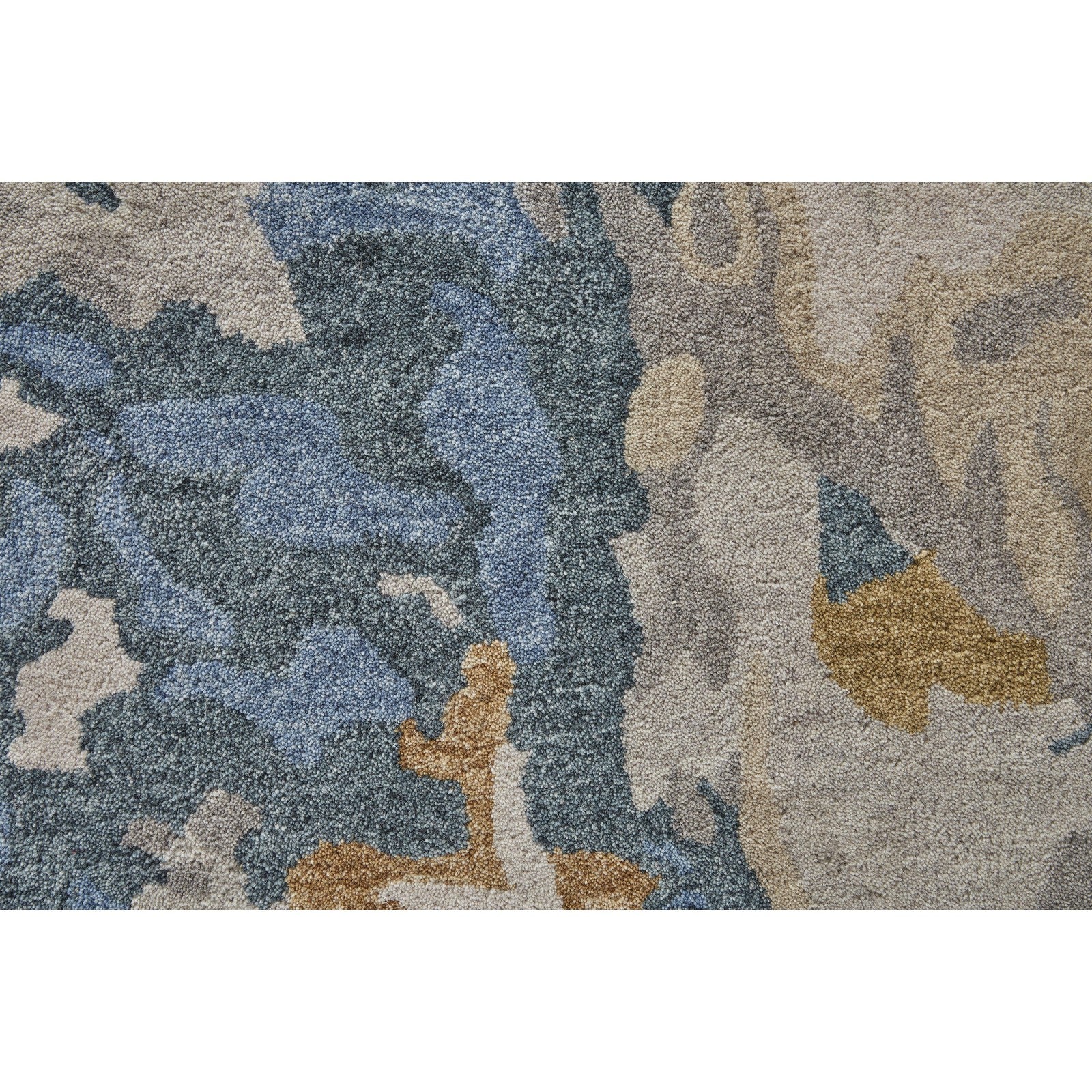 Feizy Everley 8645F Modern Abstract in Gray/Blue/Gold - Image 9